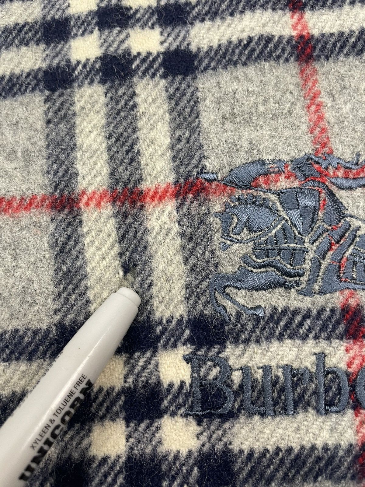 Burberry × Vintage Vintage Burberry Cashmere Wool Scarf Muffler Size ONE SIZE - 8 Thumbnail