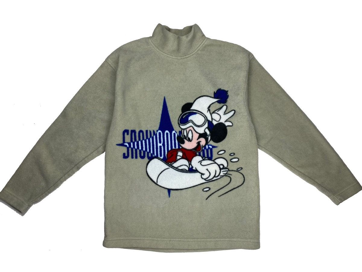 Disney × Vintage DISNEY 90s MICKEY MOUSE HIGH NECK FLEECE SWEATSHIRT SIZE S Size US S / EU 44-46 / 1 - 1 Thumbnail