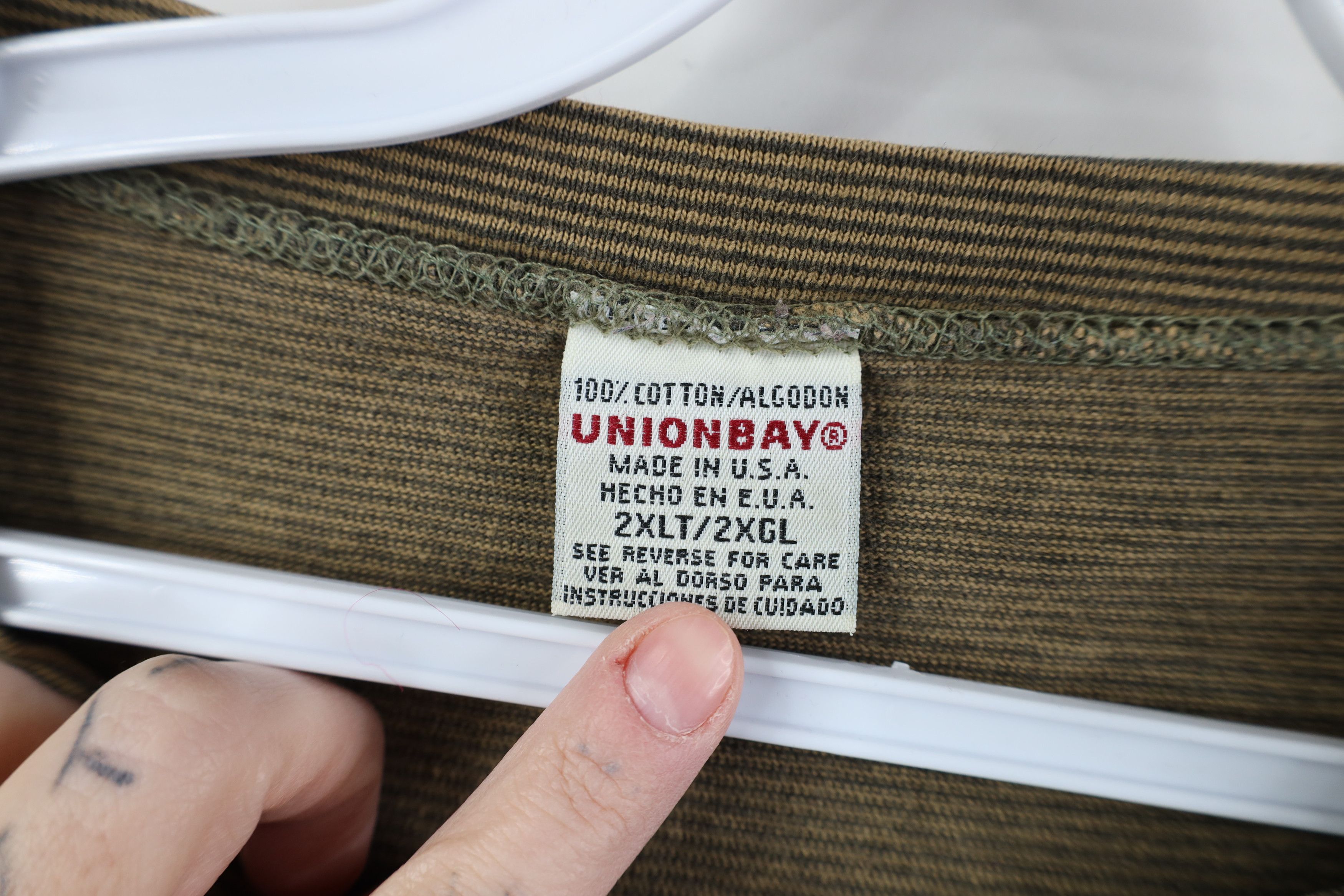 UNIONBAY Vintage 90s Unionbay Surf Skateboard Striped T-Shirt USA Size US XXL / EU 58 / 5 - 8 Thumbnail