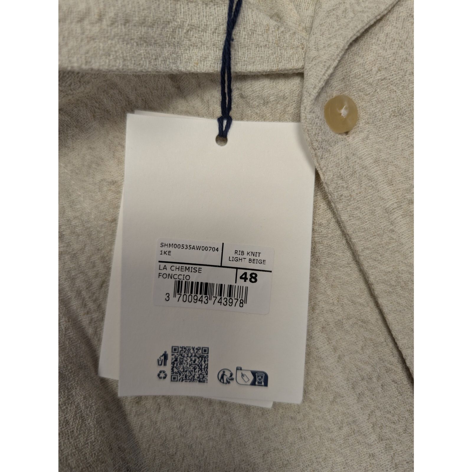 Jacquemus o1rshd1 La Chemise Fonccio camp-collar Button up shirt Beige Size US M / EU 48-50 / 2 - 19 Thumbnail