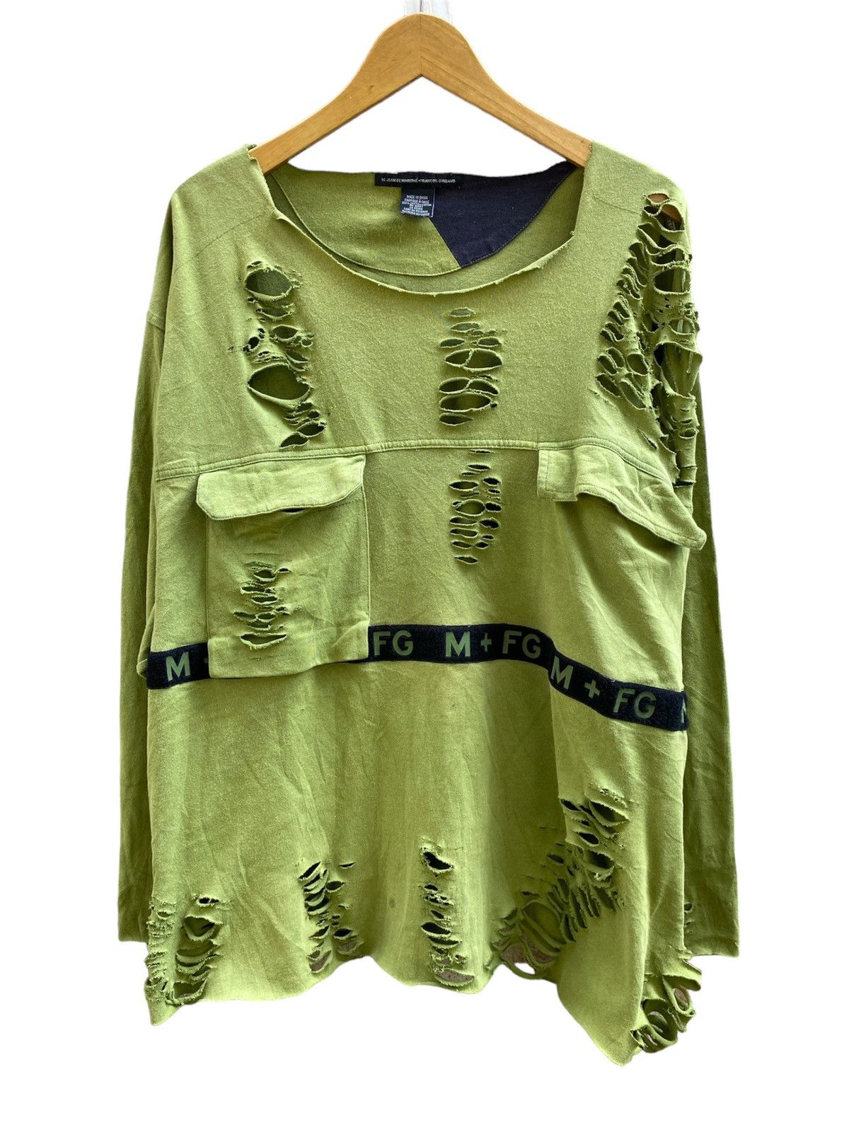 If Six Was Nine × Le Grande Bleu (L.G.B.) × Marithe + Francois Girbaud Marithe Francois Girbaud M+FG Distressed Grunge punk boxy Size US L / EU 52-54 / 3 - 1 Thumbnail