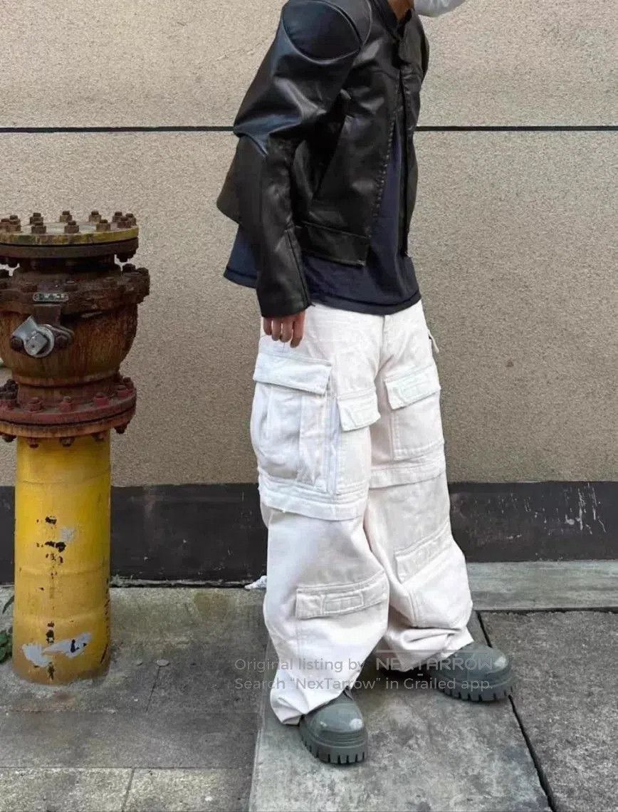 Balenciaga Balenciaga Oversized White Cargo Pants. Size US 30 / EU 46 - 7 Thumbnail