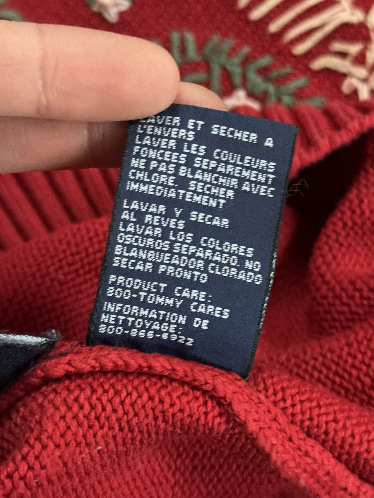 Tommy Hilfiger × Vintage Tommy Hilfiger M FCK SVF red sweater jumper sweatshirt 00s Size US M / EU 48-50 / 2 - 11 Thumbnail