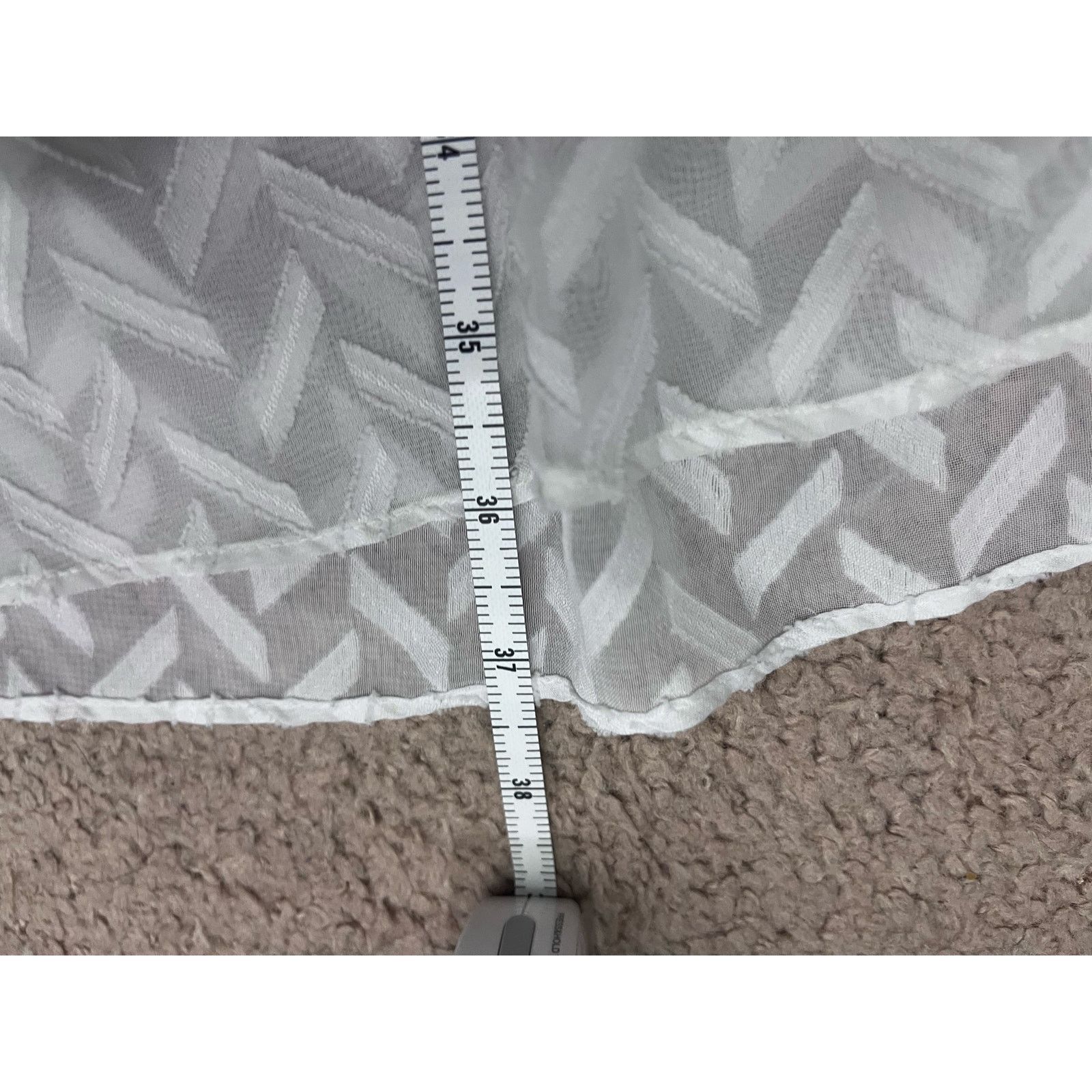 Tommy Hilfiger White Sheer Chevron Tommy Hilfiger Long Sleeve Dress 12 Size XL / US 12-14 / IT 48-50 - 5 Thumbnail