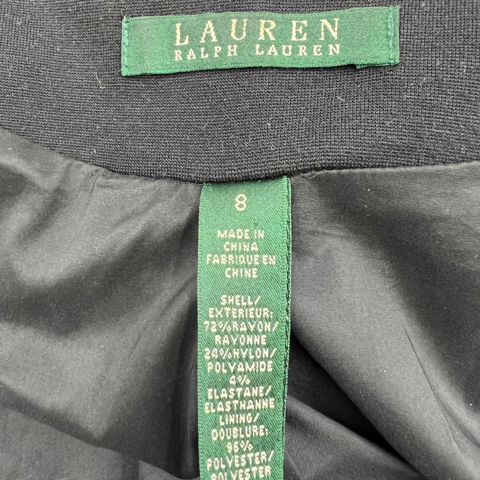 Lauren Ralph Lauren Lauren Ralph Lauren Ponte Knit Blazer Black Dark Romantic Size M / US 6-8 / IT 42-44 - 3 Thumbnail