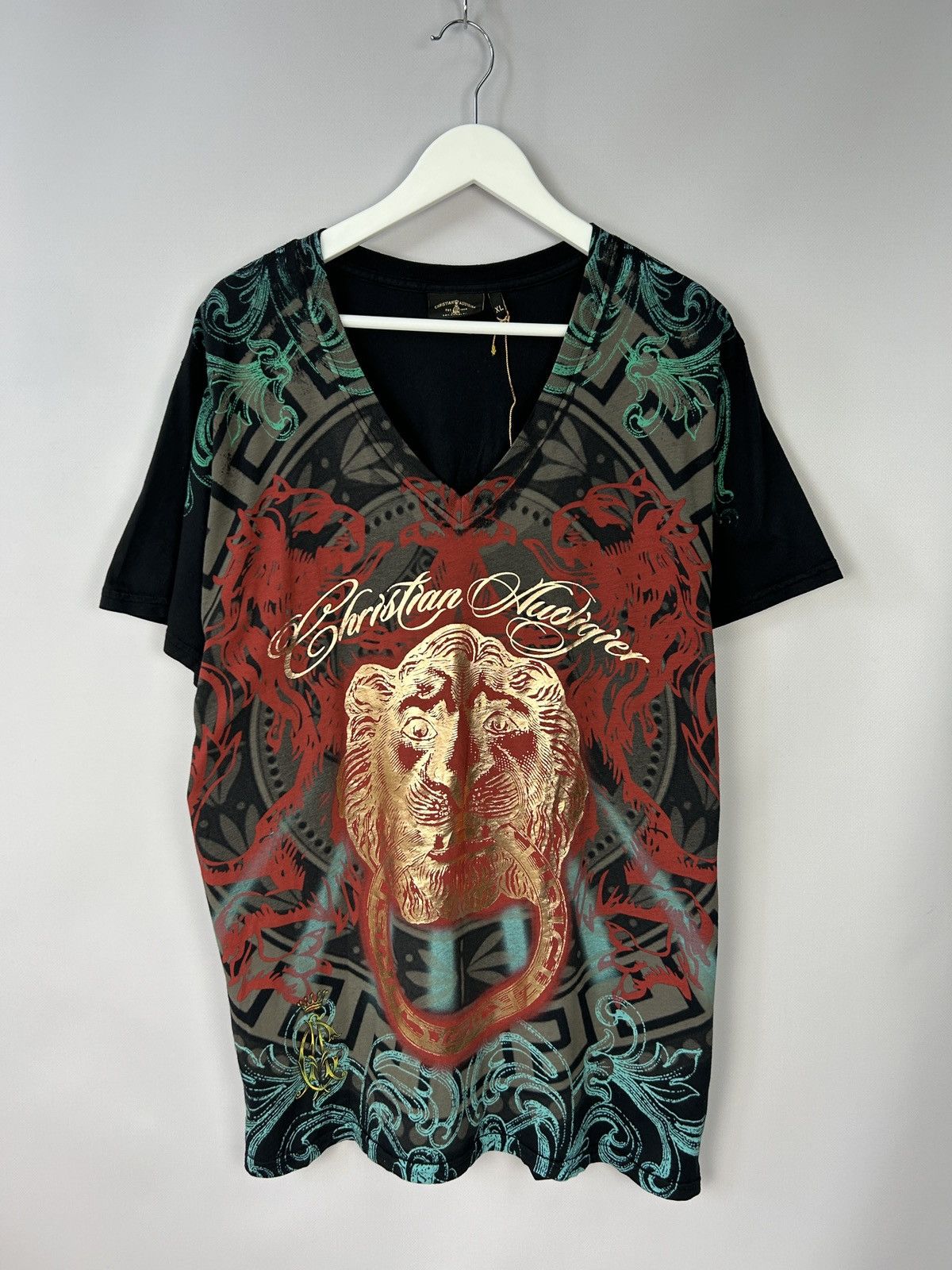 Ed Hardy Ed Hardy by Christian Audigier Lion Print T Shirt Size XL Size US XL / EU 56 / 4 - 1 Thumbnail