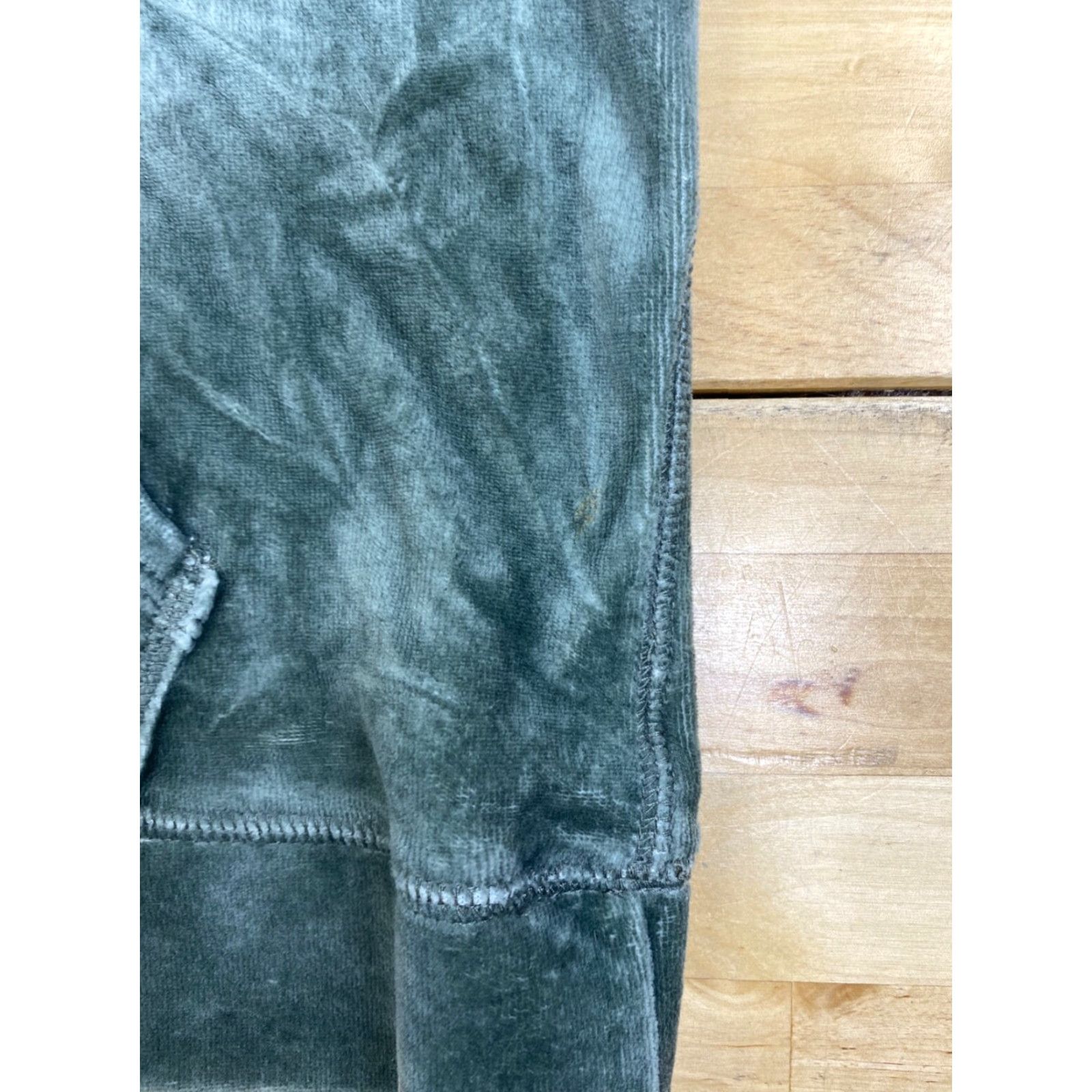 Ralph Lauren VINTAGE Polo Ralph Lauren Velour Hoodie Womens L V Neck Green Pullover 10512 Size L / US 10 / IT 46 - 5 Thumbnail