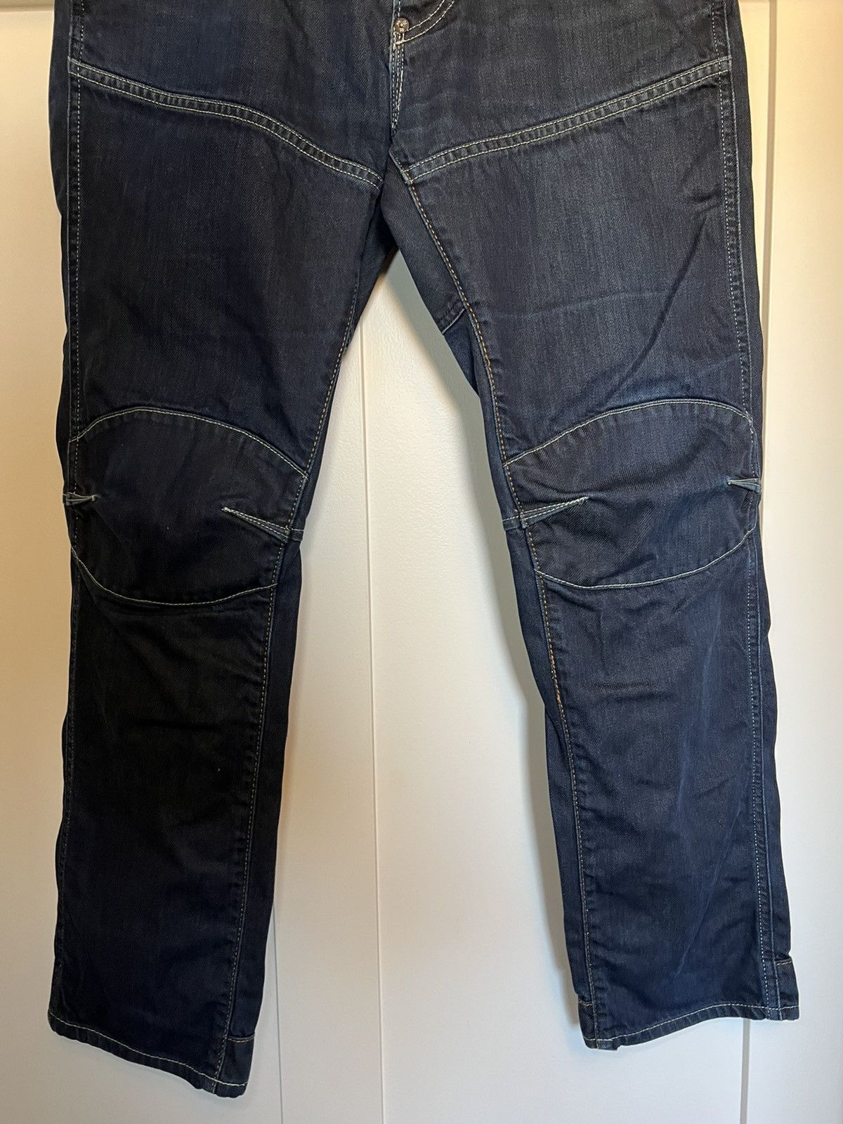 G-Star Vintage G-Star Raw biker knee back buckle straight leg jeans Size US 34 / EU 50 - 9 Thumbnail