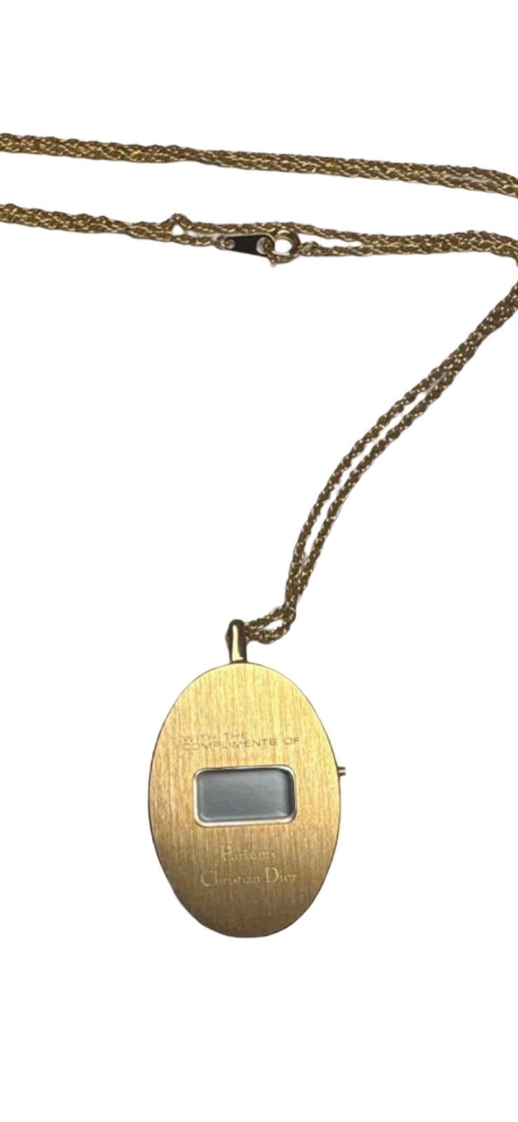 Dior Christian Dior "CD" Logo Oval Clock Necklace /Original Box Size ONE SIZE - 3 Thumbnail