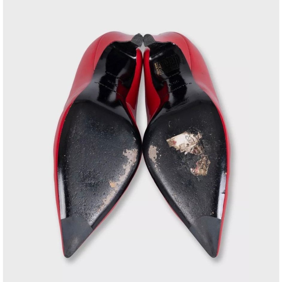 Balenciaga Balenciaga Red Patent Leather Pumps Heels Size 36.5 Size US 5.5 / IT 35.5 - 5 Thumbnail