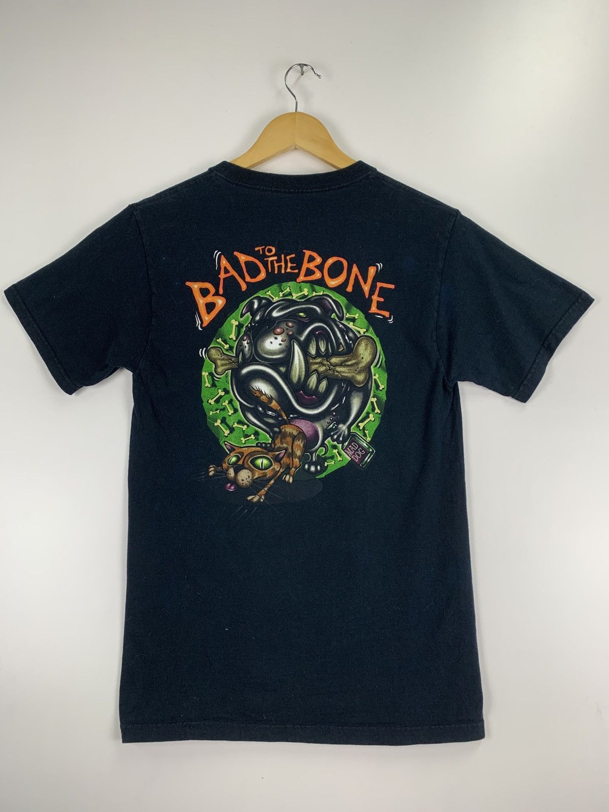 Fruit Of The Loom × Vintage Vintage Bad To The Bone T-Shirt Size US S / EU 44-46 / 1 - 8 Thumbnail