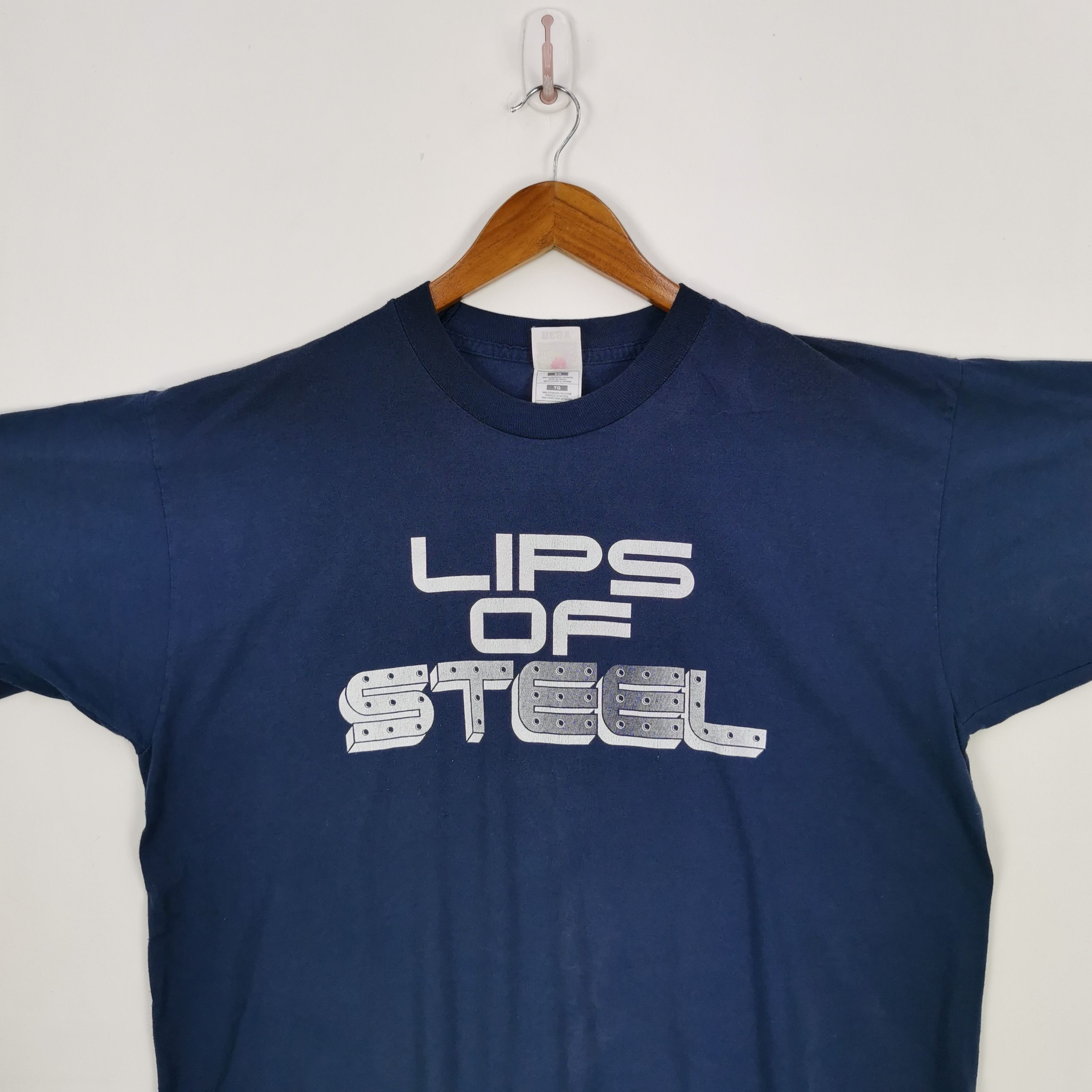 Vintage Vintage 90s Lips of Steel T-Shirt Tees Size US L / EU 52-54 / 3 - 2 Thumbnail