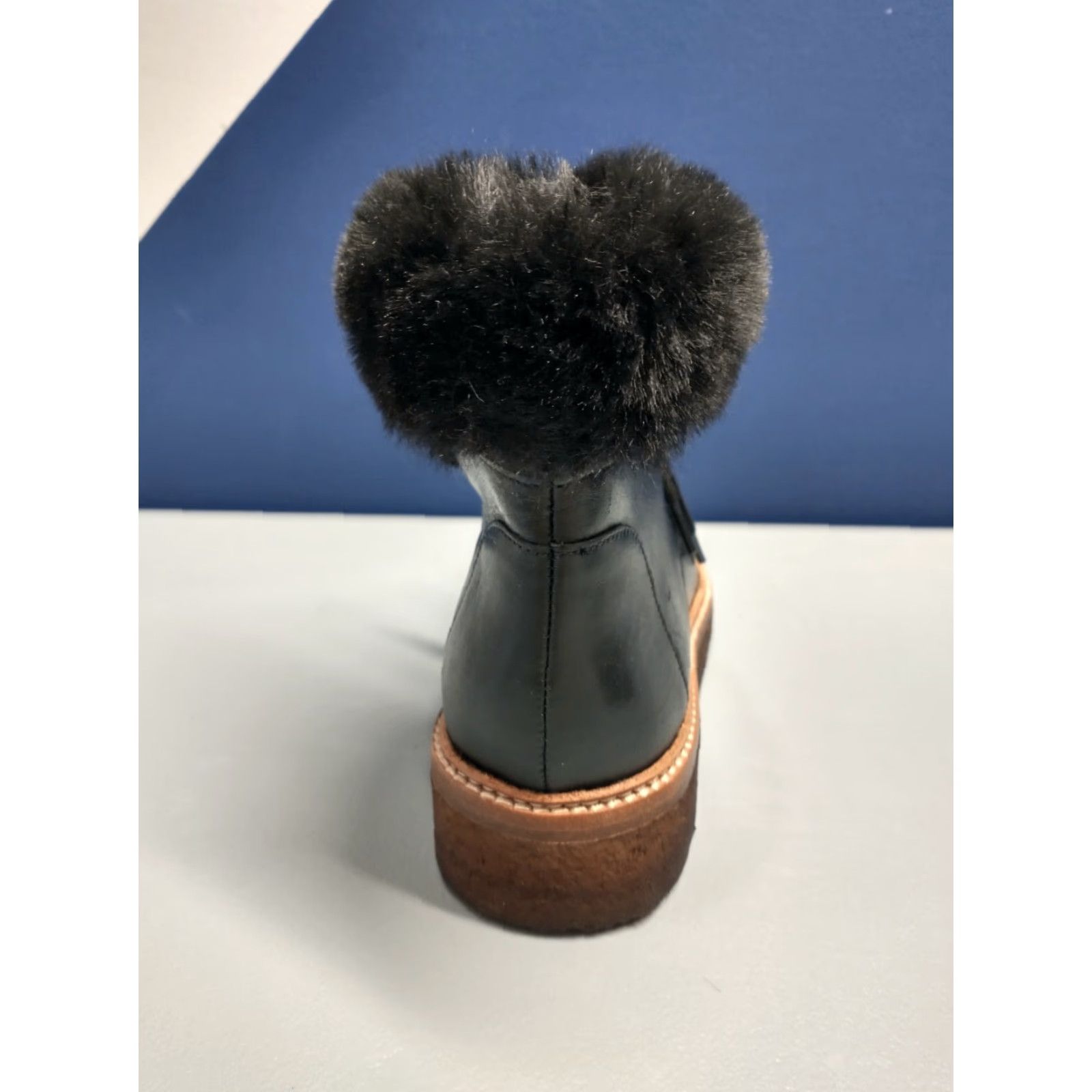 Vintage Botkier Winter Snow Boots Womens Size 6 Black Leather Faux Fur Lining Lace Up Women Size 6 Black Botkier Snow Boot Size US 6 / IT 36 - 3 Thumbnail
