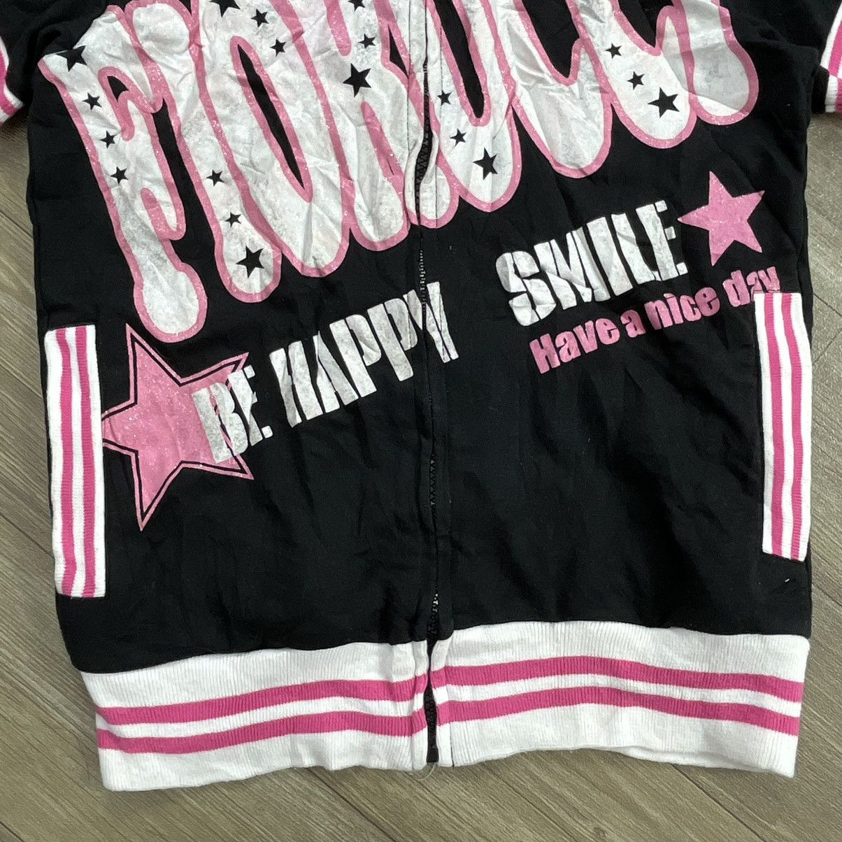 If Six Was Nine × Japanese Brand × Le Grande Bleu (L.G.B.) 2000s Fiorucci Poem Lgb Style Zip Hoodie Short Sleeve Size S / US 4 / IT 40 - 7 Thumbnail