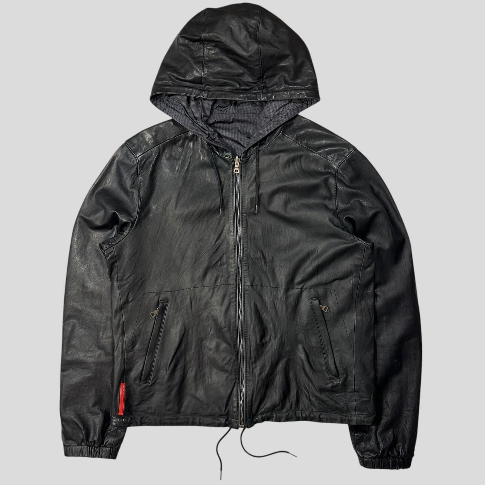 Prada Prada Sport 2010 Reversible Leather Micro Check Nylon Jacket Size US L / EU 52-54 / 3 - 1 Thumbnail