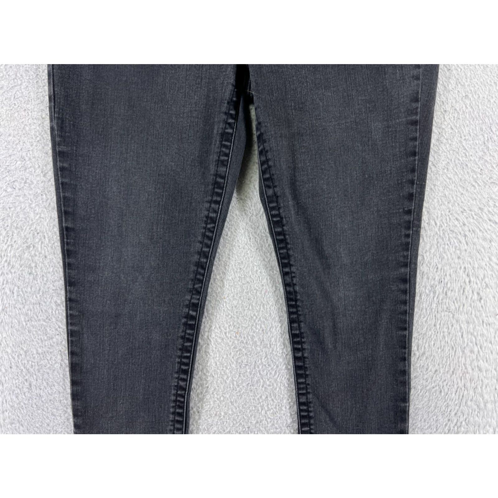 Vintage Seven7 Women's Skinny Jeans 12 Black Denim Mid Rise Cotton Blend Embroidered Vintage Style Size 34" / US 12 / IT 48 - 6 Thumbnail