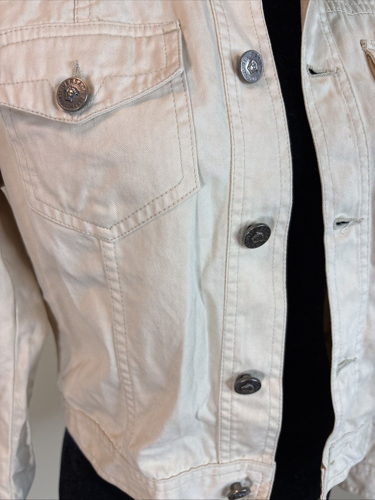 Versace × Vintage Vintage Versace Khaki Jacket Size XS / US 0-2 / IT 36-38 - 4 Thumbnail