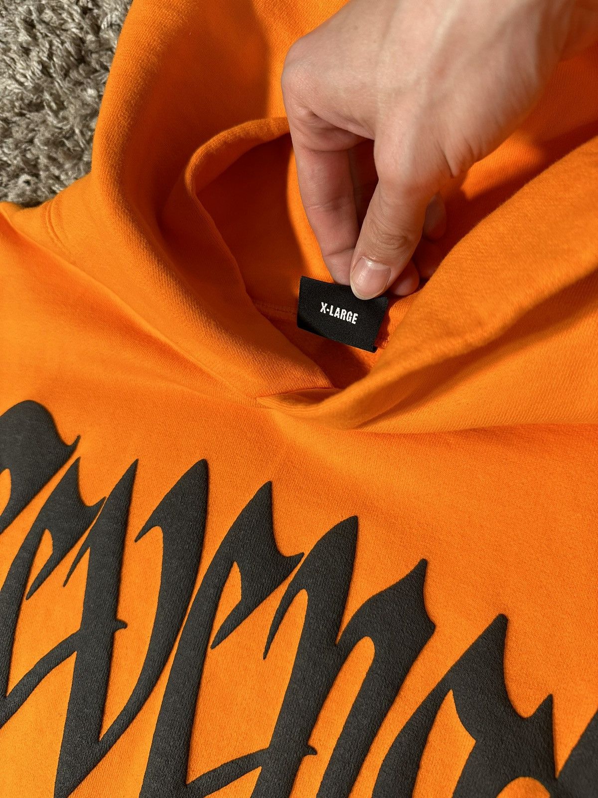 Designer × Hypebeast × Revenge Revenge ‘Demon Archives’ Orange Hoodie XL Size US XL / EU 56 / 4 - 5 Thumbnail