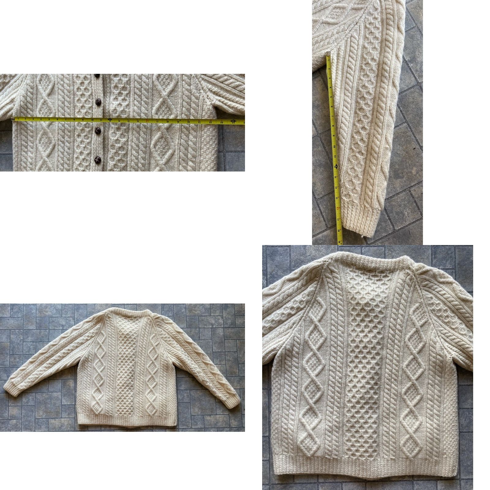 Vintage Magee Donegal Collection Aran Handknit Wool Cardigan Women’s XL Flaws Wool See Photos Cardigan Women’s XL Flaws Size XL / US 12-14 / IT 48-50 - 9 Thumbnail