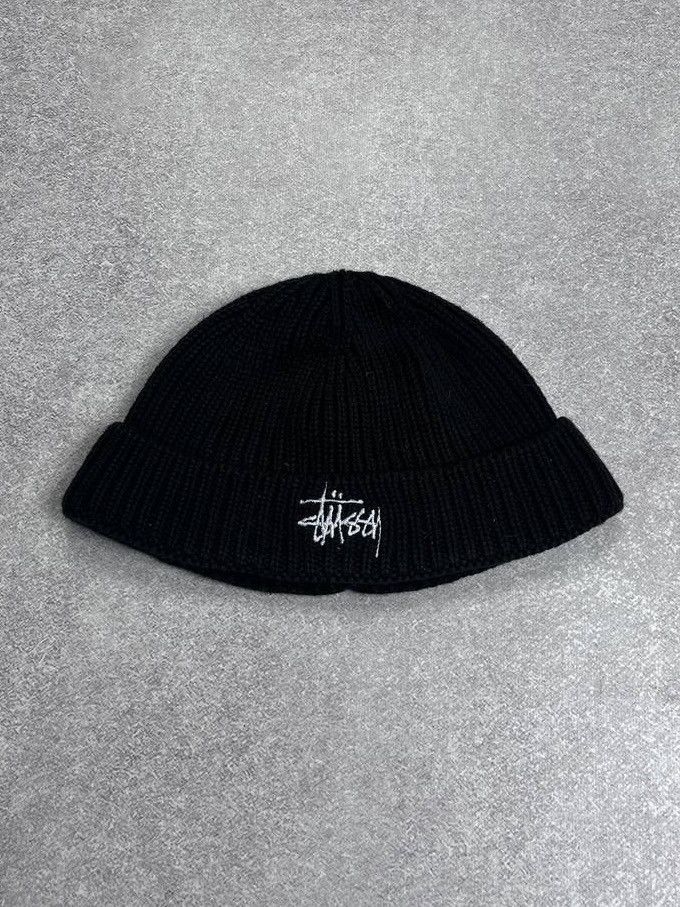 Stussy × Vintage Vintage Stussy Embroidery Black Beanie Hat Y2K Os Size ONE SIZE - 1 Thumbnail