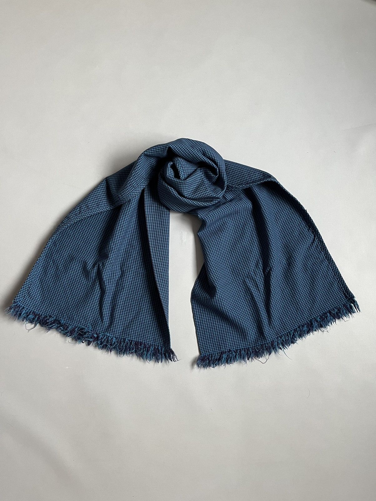 Designer × Japanese Brand × Masaki Matsushima Masaki Matsushima Homme Blue Plaid Scarf Size ONE SIZE - 2 Thumbnail