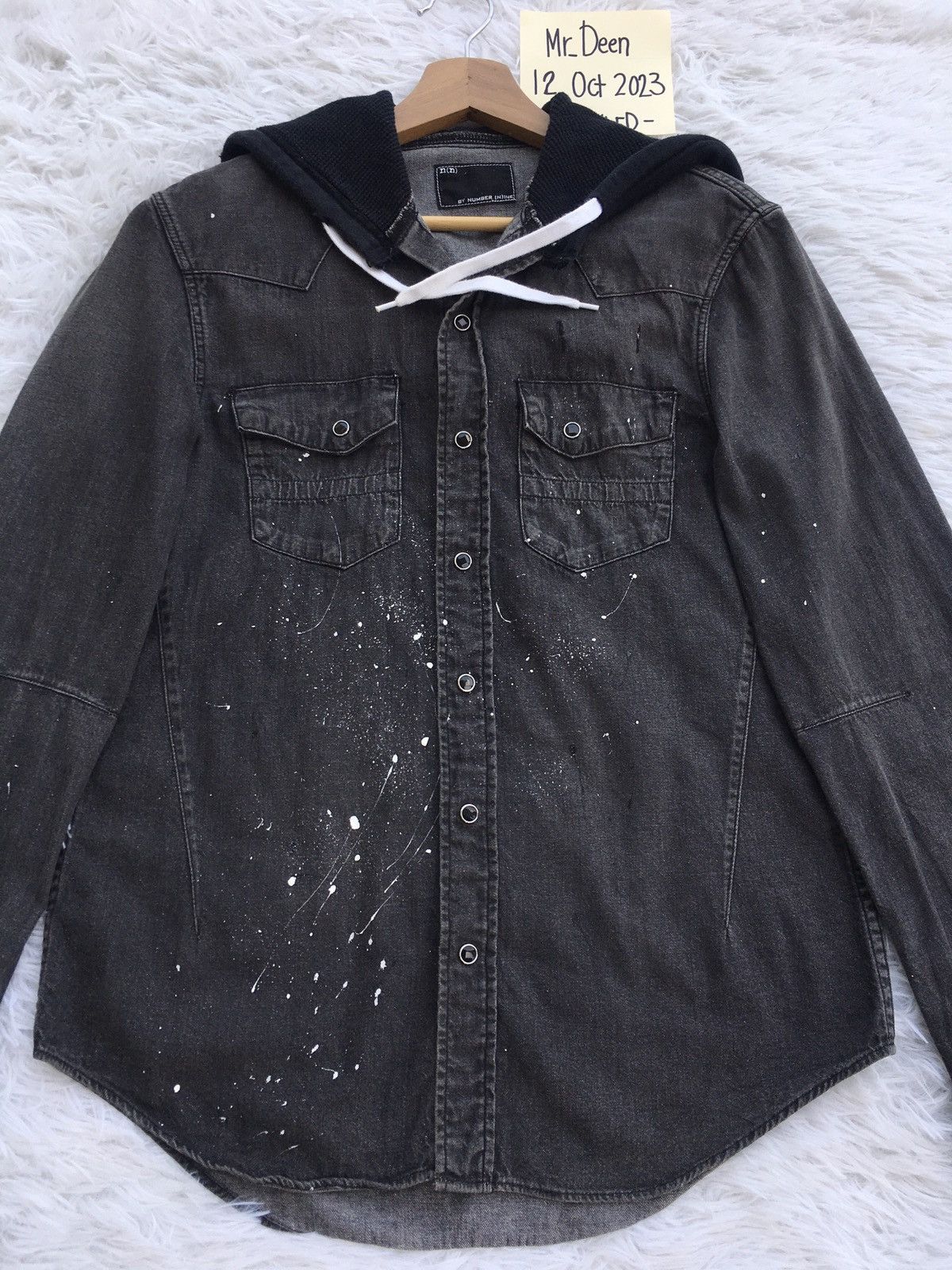 Number (N)ine Rare Vintage Number Nine Hooded Denim Jacket Size US M / EU 48-50 / 2 - 7 Thumbnail