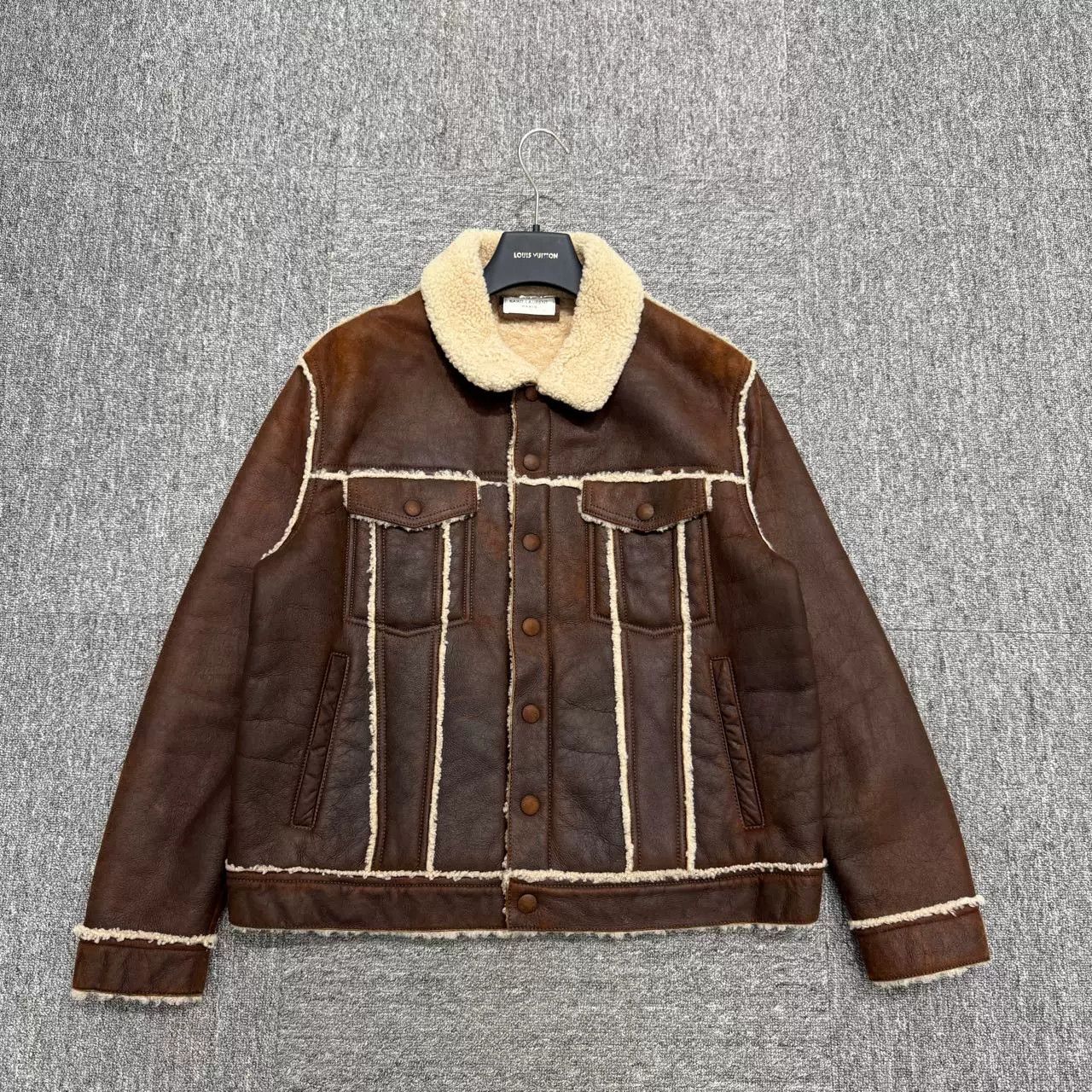 Saint Laurent Paris SLP Shearling Leather Jacket Size US L / EU 52-54 / 3 - 1 Thumbnail
