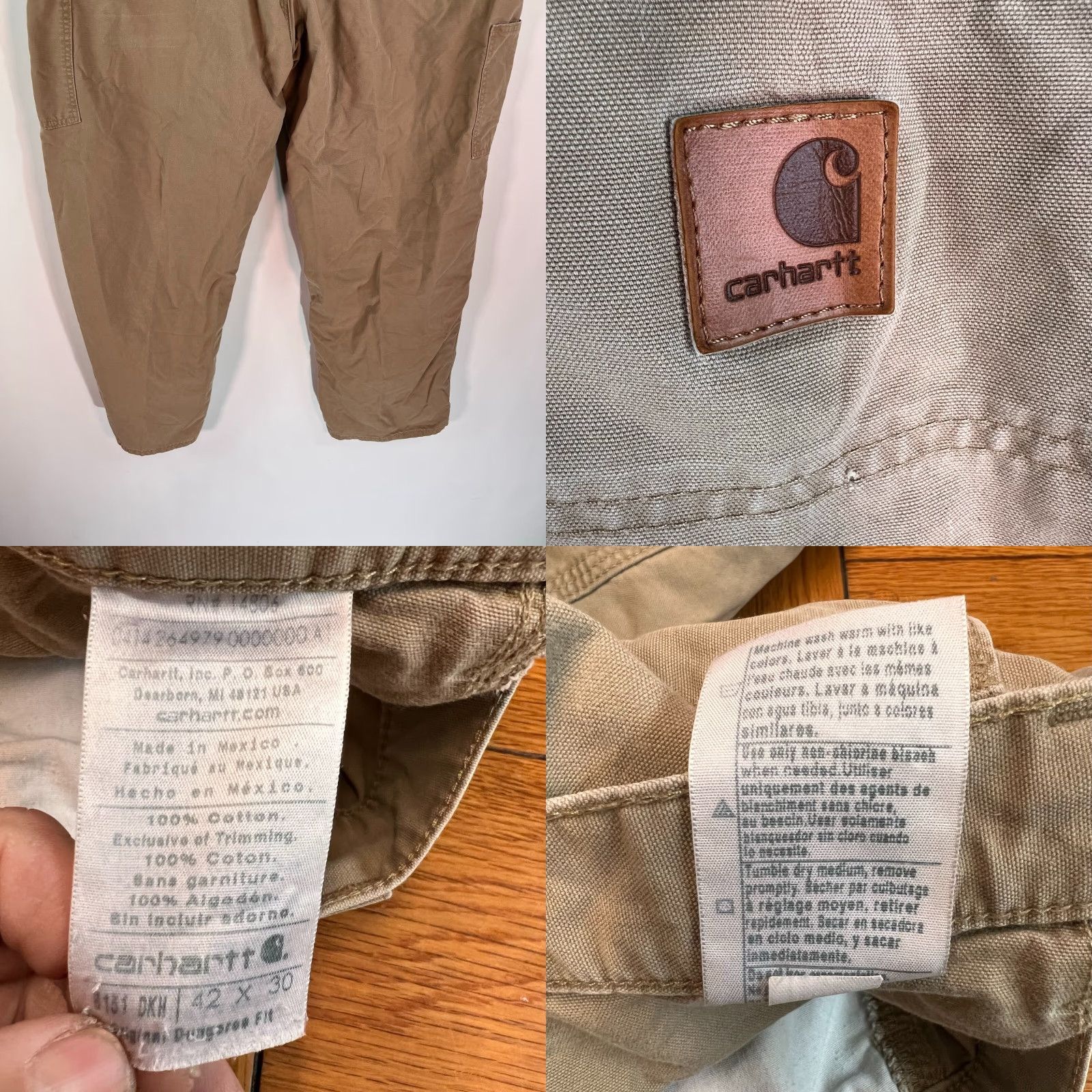 Carhartt VINTAGE Carhartt Carpenter Pants Jeans 42 XT 30 Tan Distressed Pockets Brown Cotton Canvas Mens Size US 42 / EU 58 - 8 Thumbnail