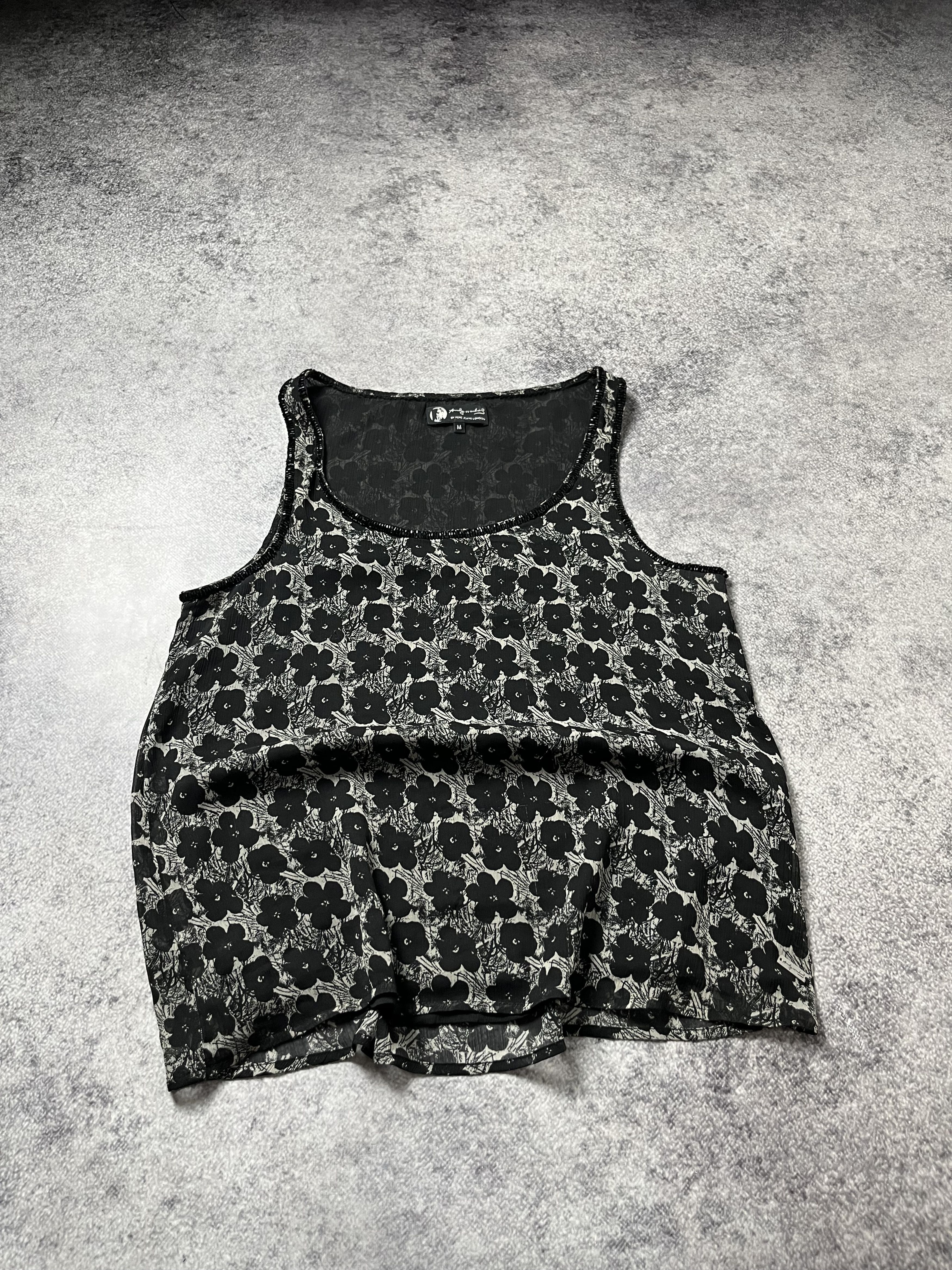 Andy Warhol 🔥ANDY WARHOL BY PEPE JEANS FLORAL TANK TOP RAF SIMONS VIBE Size M / US 6-8 / IT 42-44 - 1 Thumbnail