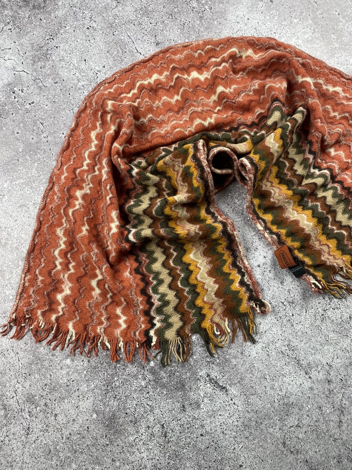 Missoni × Vintage Vintage Missoni classic knit design muffler scarf Lana wool Size ONE SIZE - 3 Thumbnail