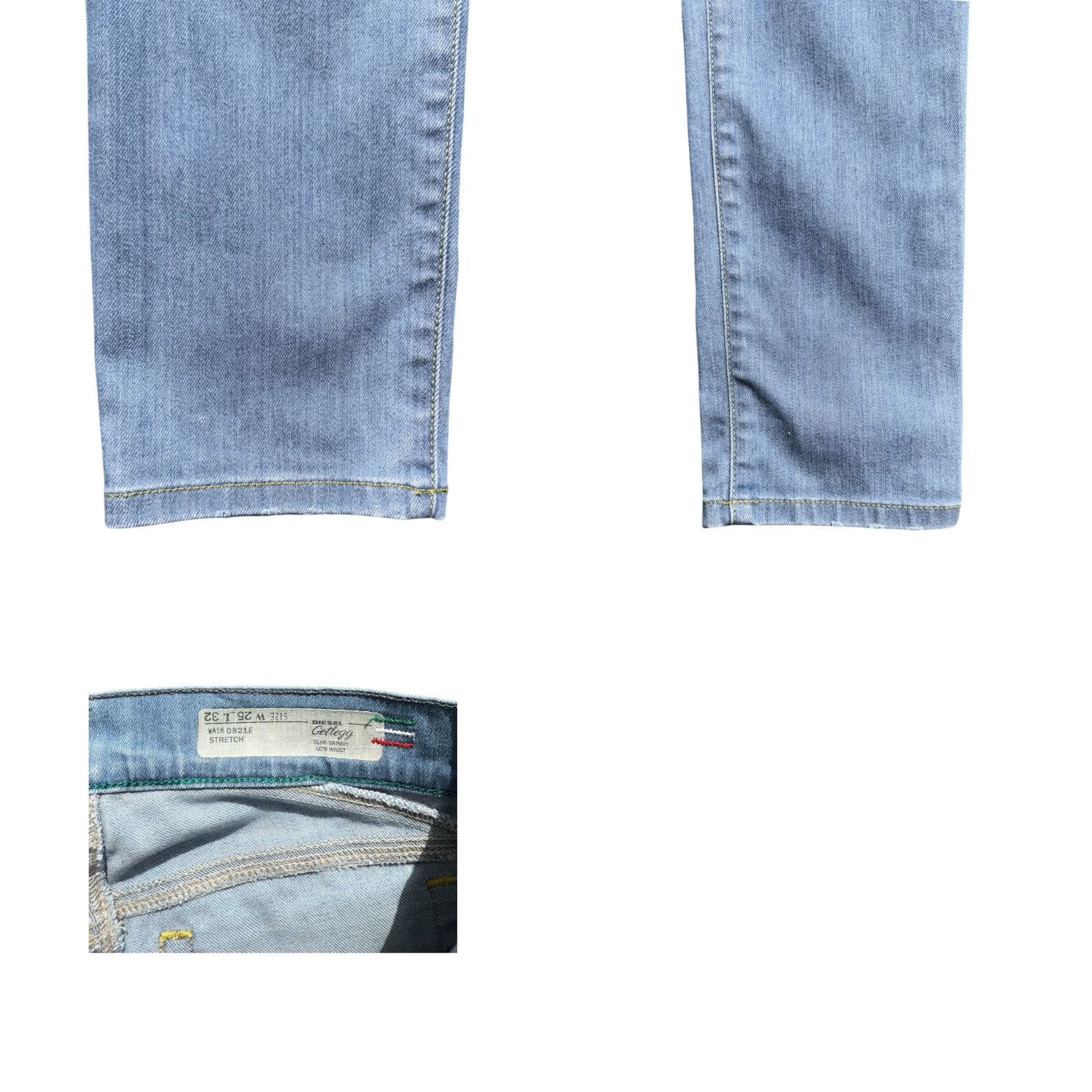 Diesel Diesel Jeans Women Skinny Slim Low Waist Getlegg Light Wash 25 x 32 Blue Stretch Size 42" / US 20 - 8 Thumbnail