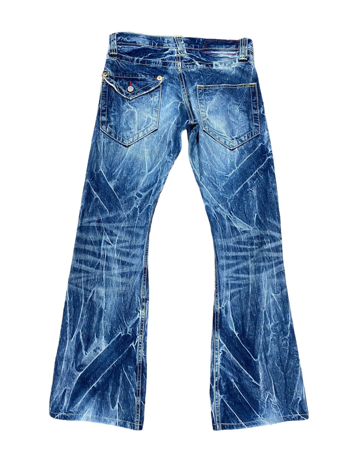 Designer × Japanese Brand Blue Way Flare Boot Cut Ladies Denim Jeans W32” Size 32" / US 10 / IT 46 - 2 Thumbnail