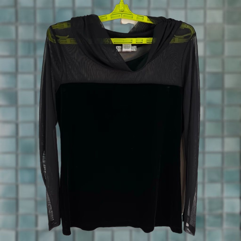 Vintage VINTAGE Vintage Suzie Blouse Shirt Womens S Black Long Sleeve Size S / US 4 / IT 40 - 1 Thumbnail