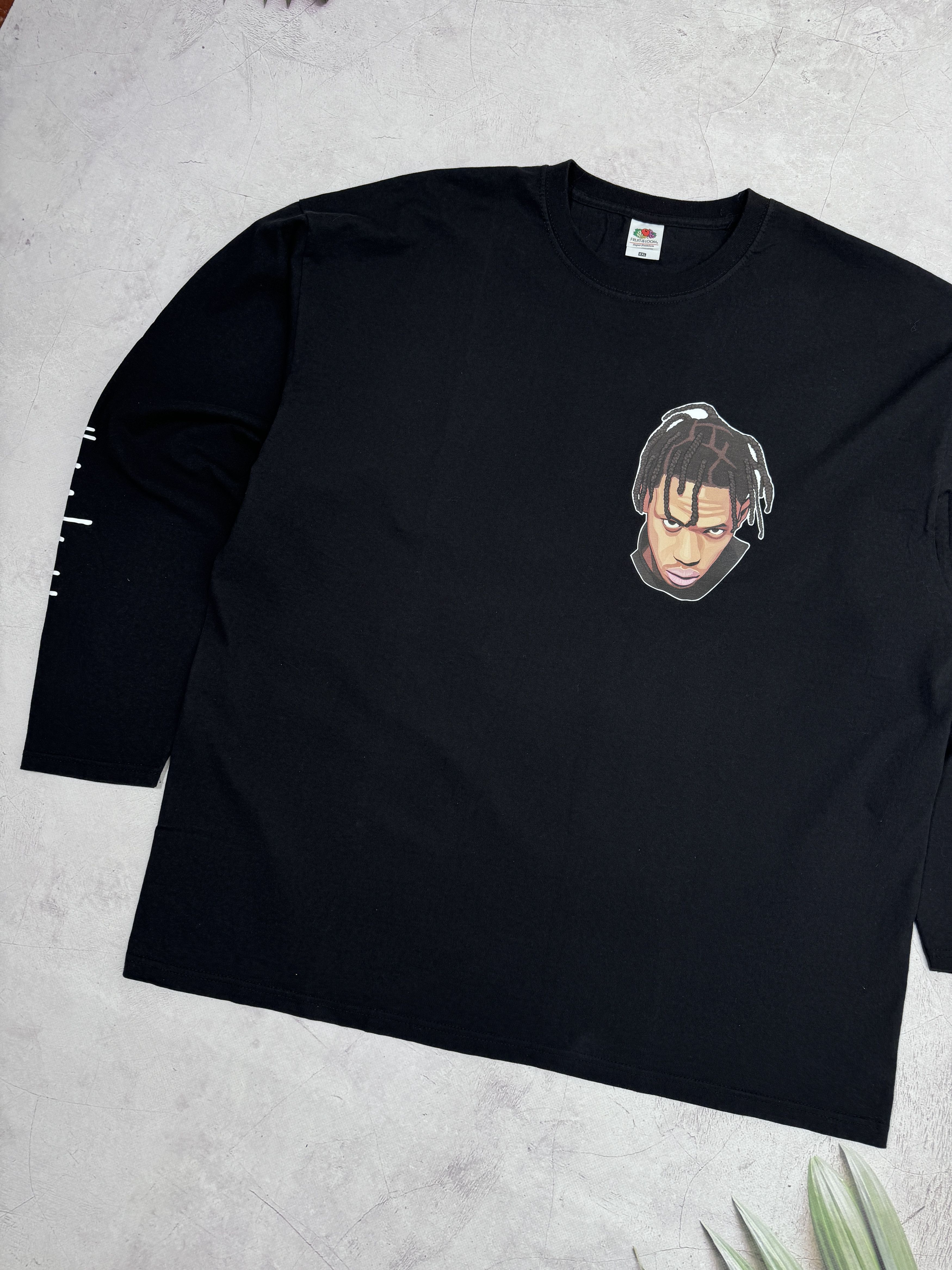 Band Tees × Fruit Of The Loom Travis Scott LA FLAME Tour T-Shirt LS by Fruit Of The Loom Size US XL / EU 56 / 4 - 6 Thumbnail