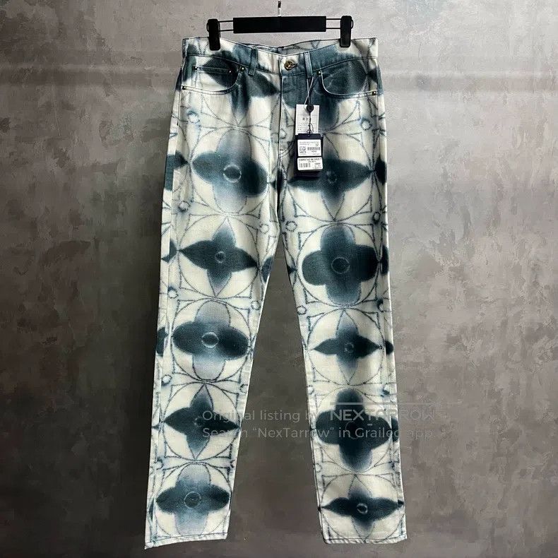 Louis Vuitton Louis Vuitton Blue skein print casual jeans Size US 32 / EU 48 - 1 Thumbnail