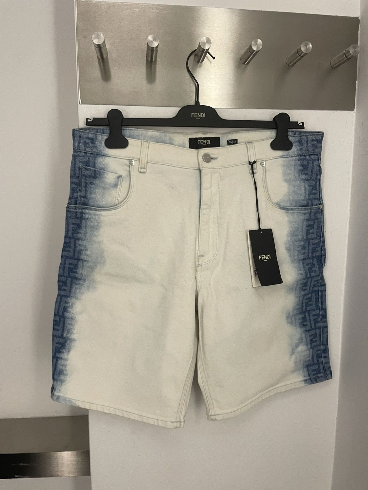 Fendi Bleach shaded denim shorts Size US 36 / EU 52 - 1 Thumbnail