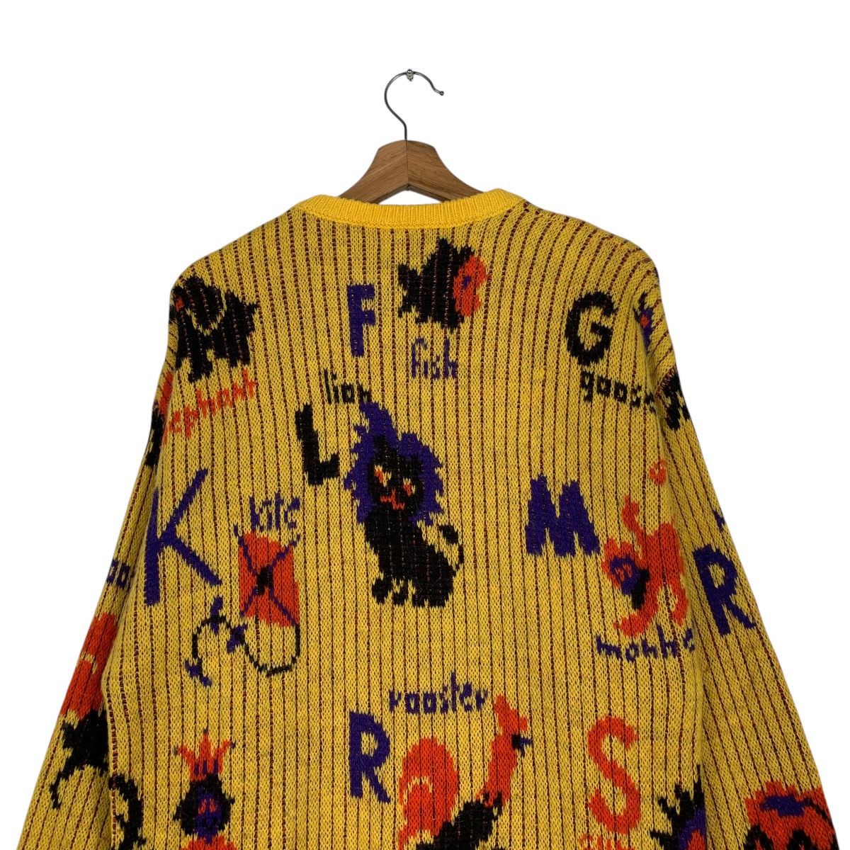 Benetton Vintage 80s Benetton Full Print Knitwear Sweater Size US M / EU 48-50 / 2 - 8 Thumbnail