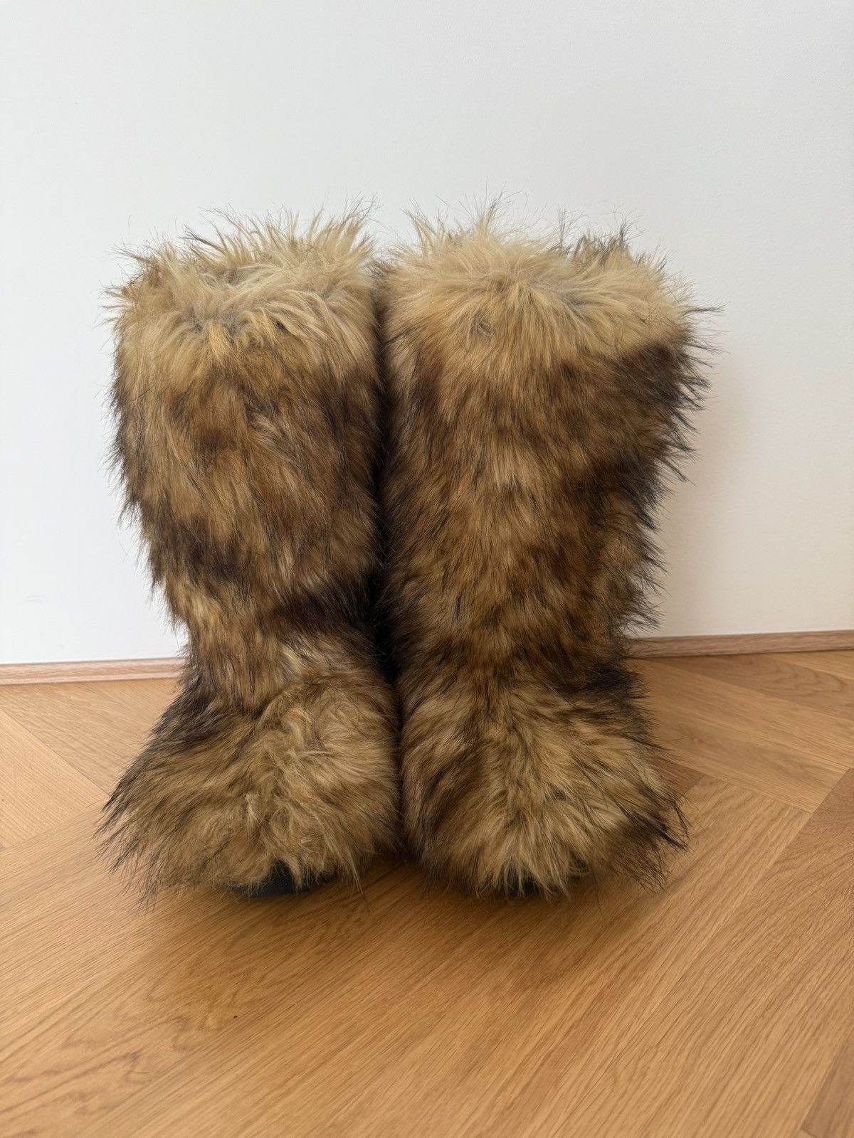 Celine × Hedi Slimane Celine Fall 21 Faux Fur Boots Size US 10 / EU 43 - 1 Thumbnail