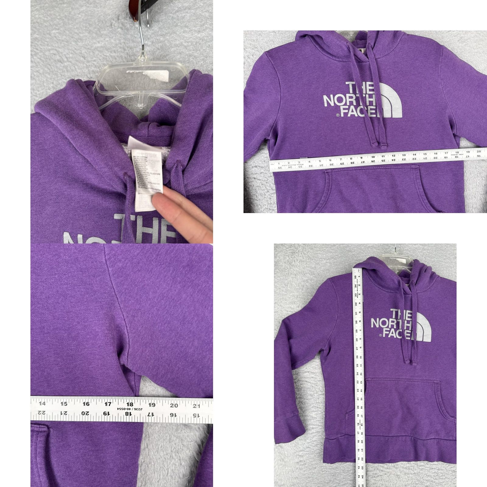 The North Face The North Face Hoodie Womens Medium Purple Pullover Kangaroo Fleece Sweatshirt Size M / US 6-8 / IT 42-44 - 8 Thumbnail
