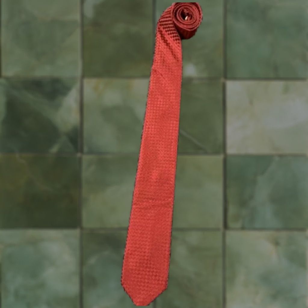 Countess Mara Countess Mara Men’s Luxury Red Woven 100% Silk Tie EUC Embroidered Crown Logo Size ONE SIZE - 1 Thumbnail