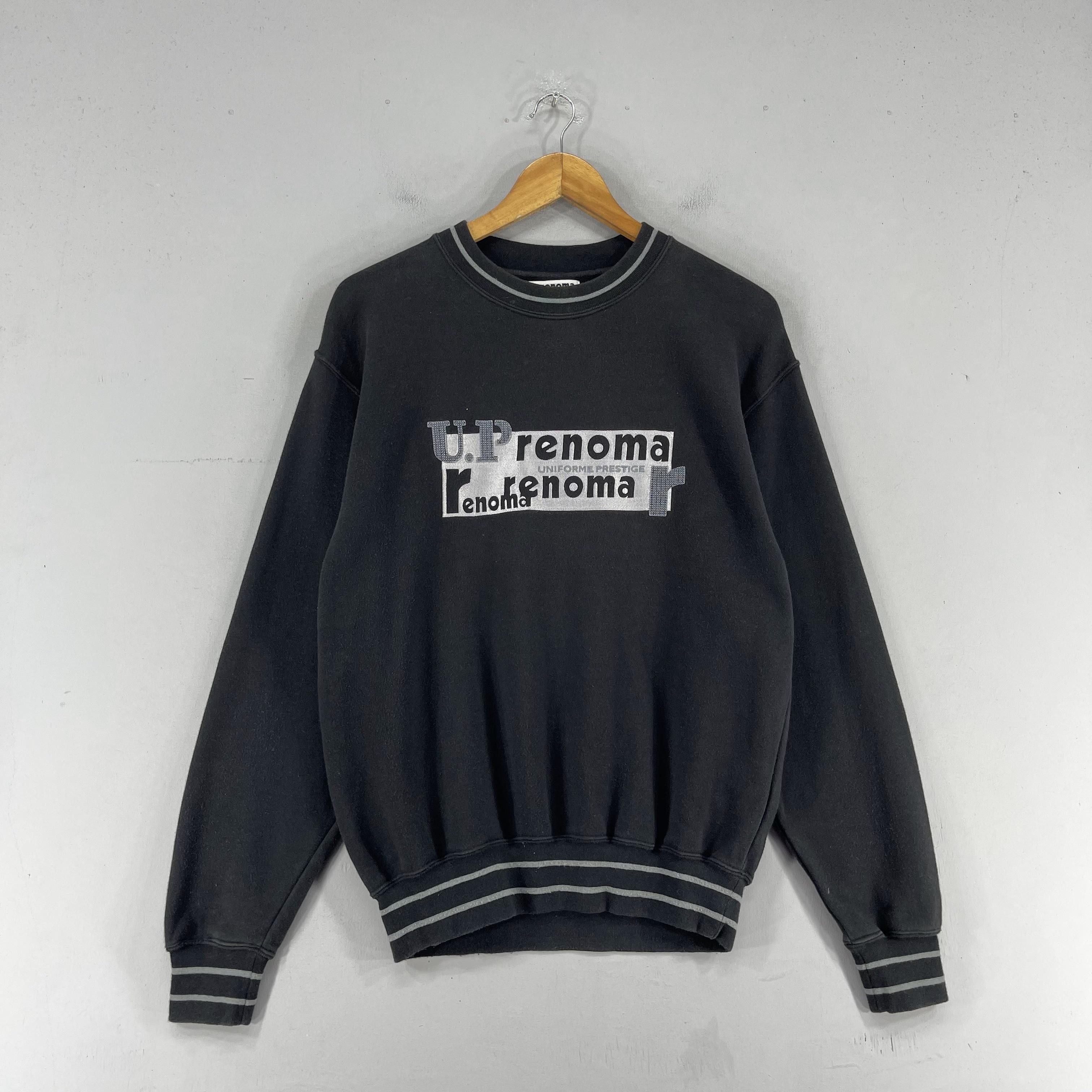 Renoma × Vintage Vintage RENOMA UP Paris Spellout Embroidery Sweatshirt Size US M / EU 48-50 / 2 - 3 Thumbnail