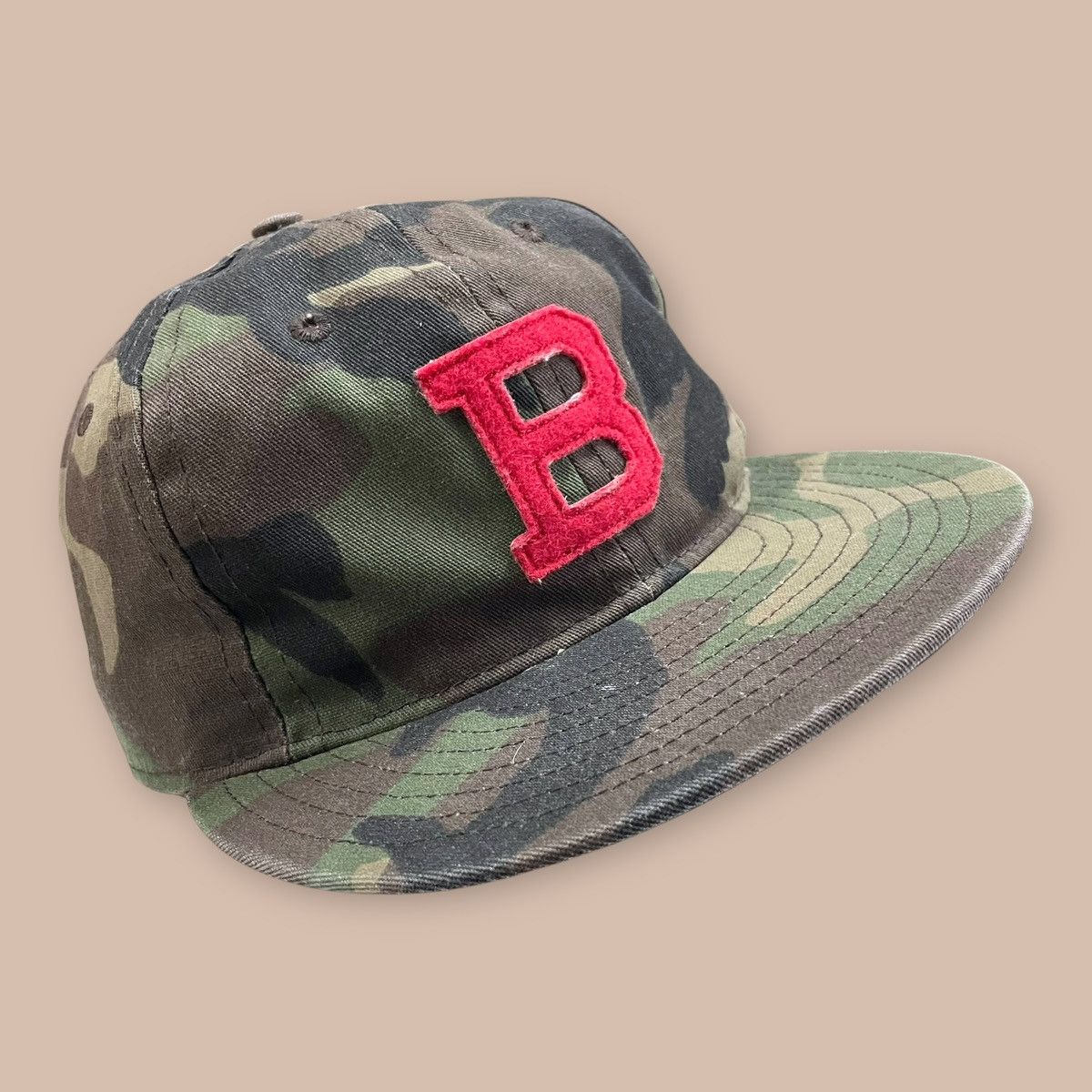 Ebbets Field Flannels Ebbets Field Flannels "B" Camo Fitted Cap Size ONE SIZE - 7 Thumbnail