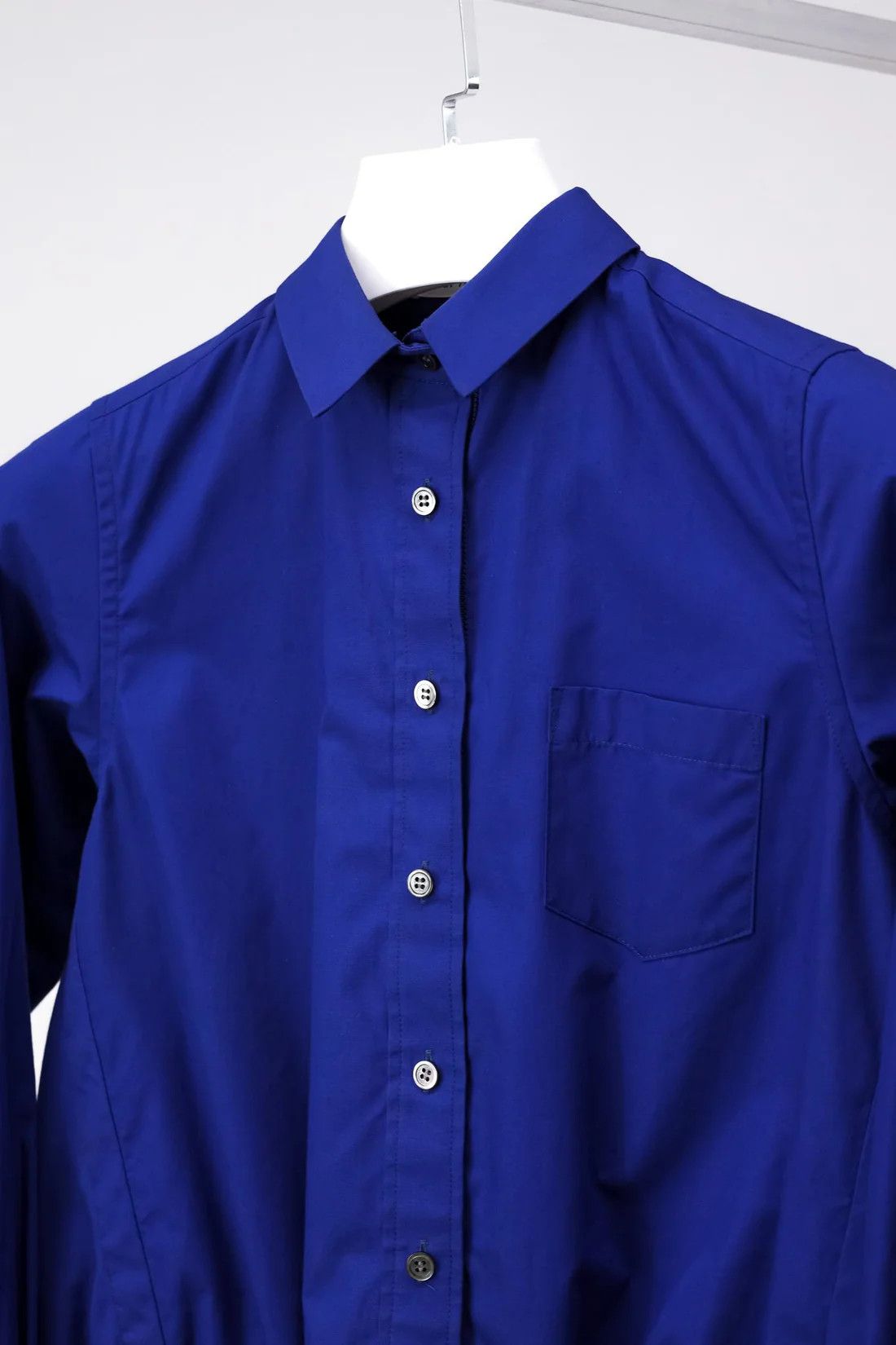 Sacai Sacai Luck SS/15 Blue Drawstring Button Up Shirt Size S / US 4 / IT 40 - 3 Thumbnail