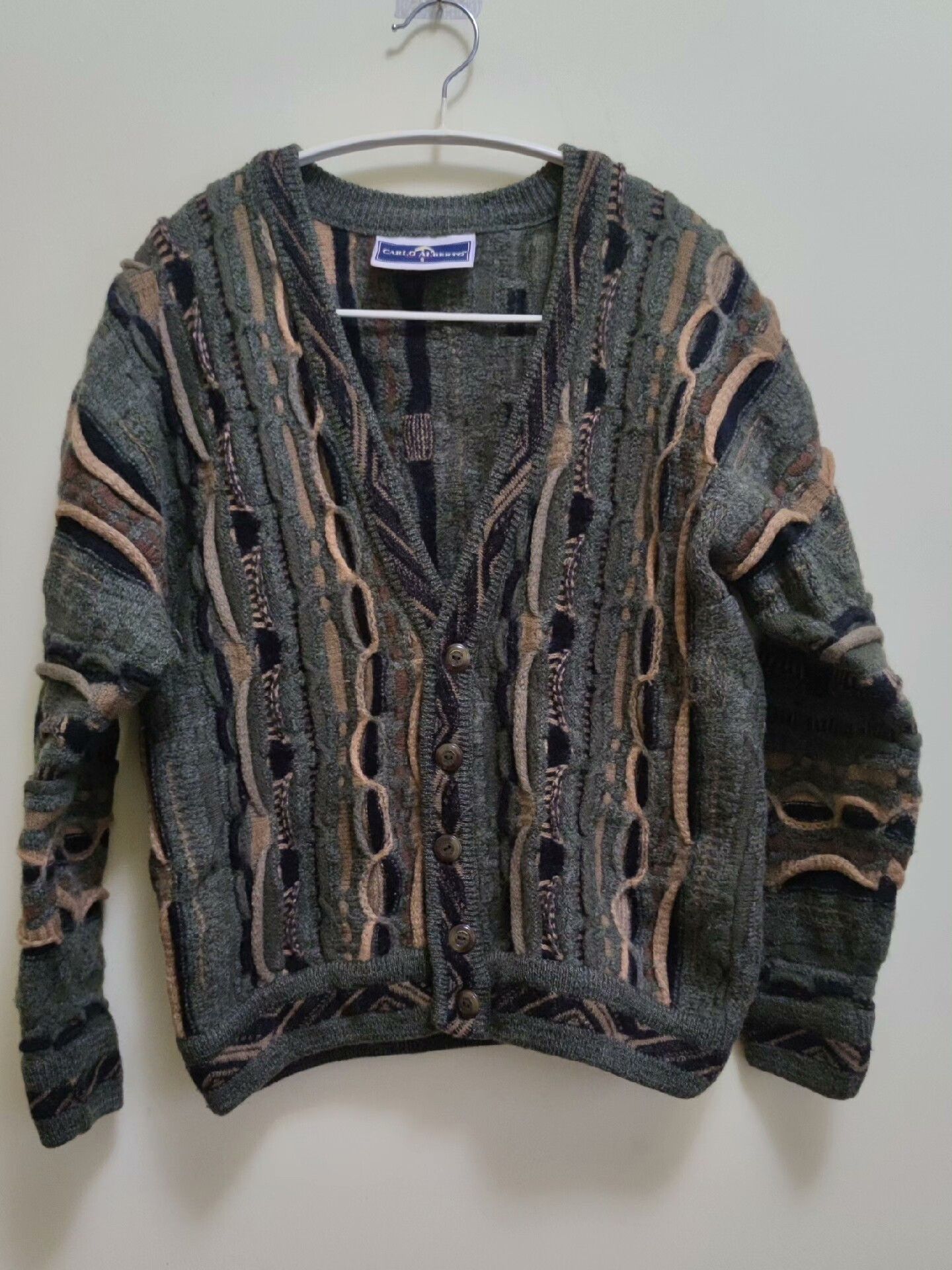 Coogi Coogi Gradient Knitted Wool Cardigan Size US M / EU 48-50 / 2 - 1 Thumbnail