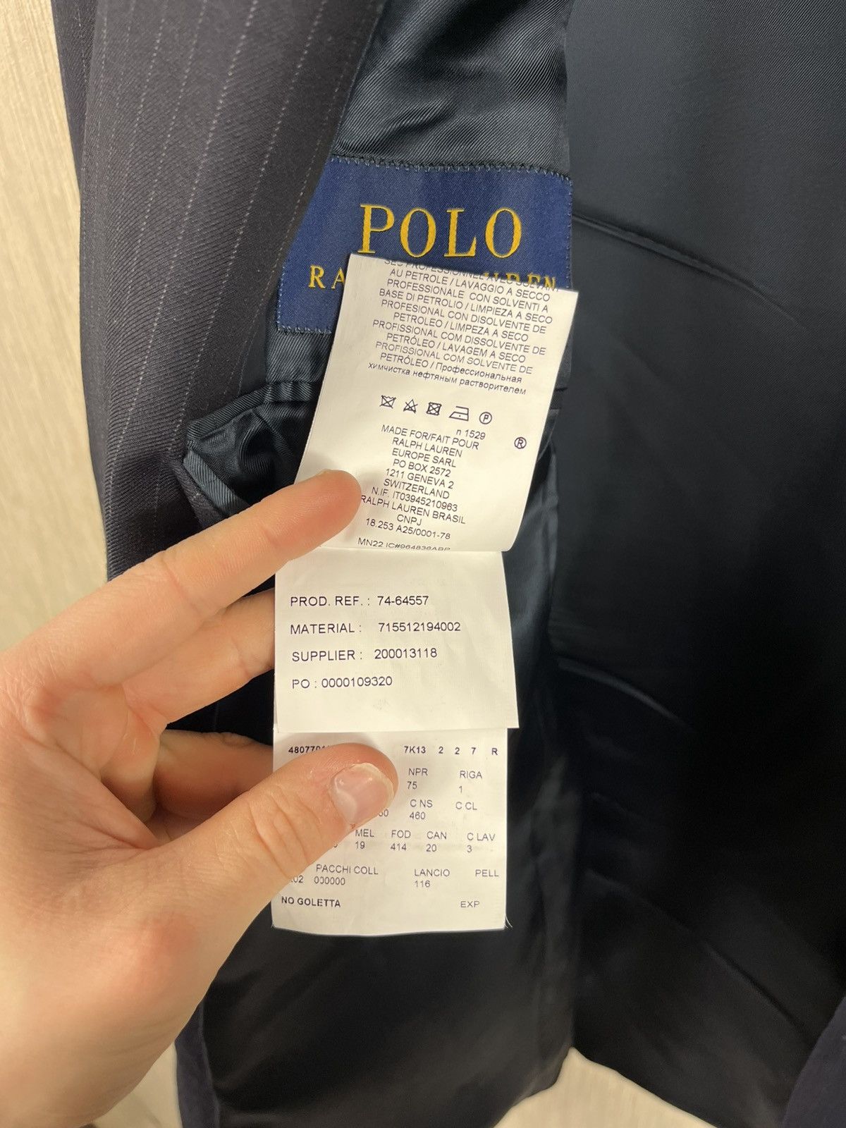 Polo Ralph Lauren × Ralph Lauren Polo Ralph Lauren wool navy light striped blazer jacket Size 48R - 16 Thumbnail
