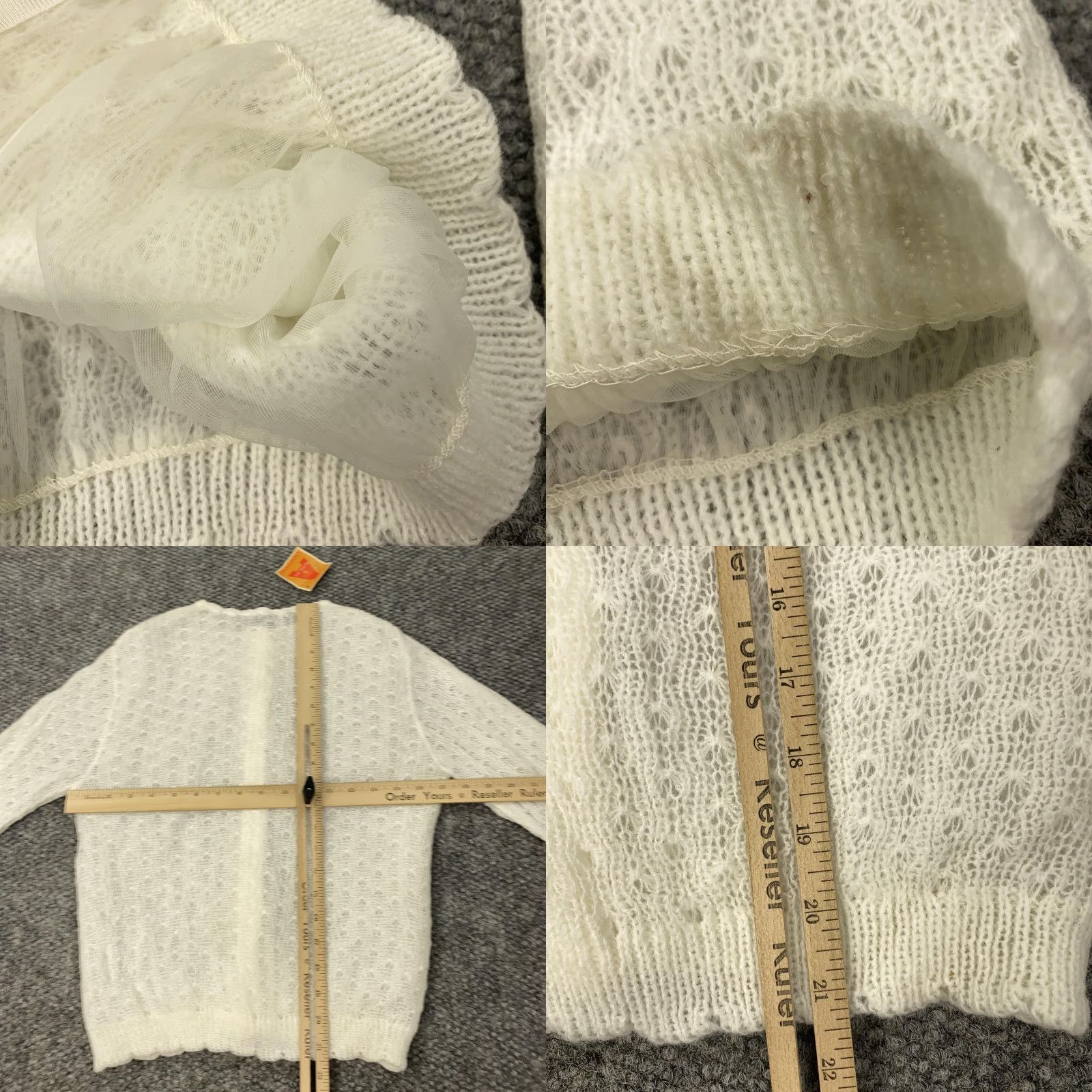 Vintage VINTAGE Acrilan Cardigan Womens Small White Knit Sweater Nylon Lined 60s 70s Size S / US 4 / IT 40 - 8 Thumbnail