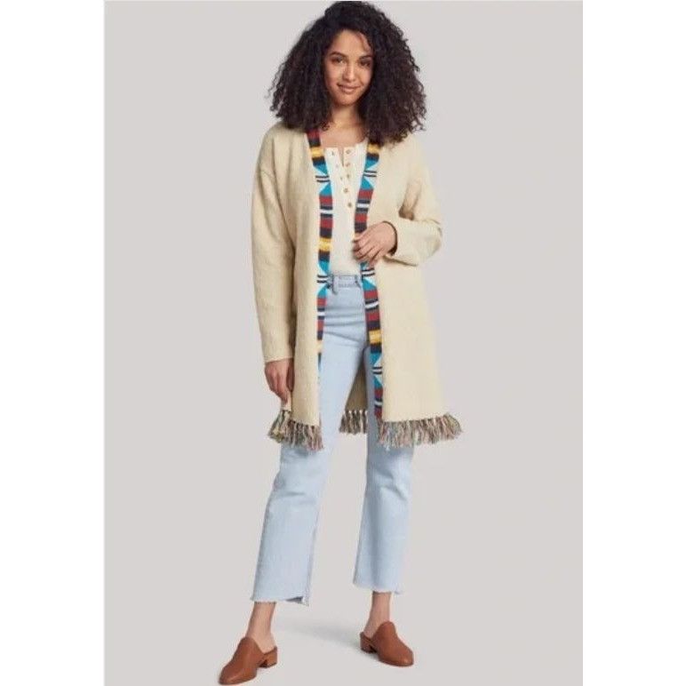 Faherty New $298 Faherty Crow Stripes Tassel Organic Cotton Duster C Size S / US 4 / IT 40 - 6 Thumbnail