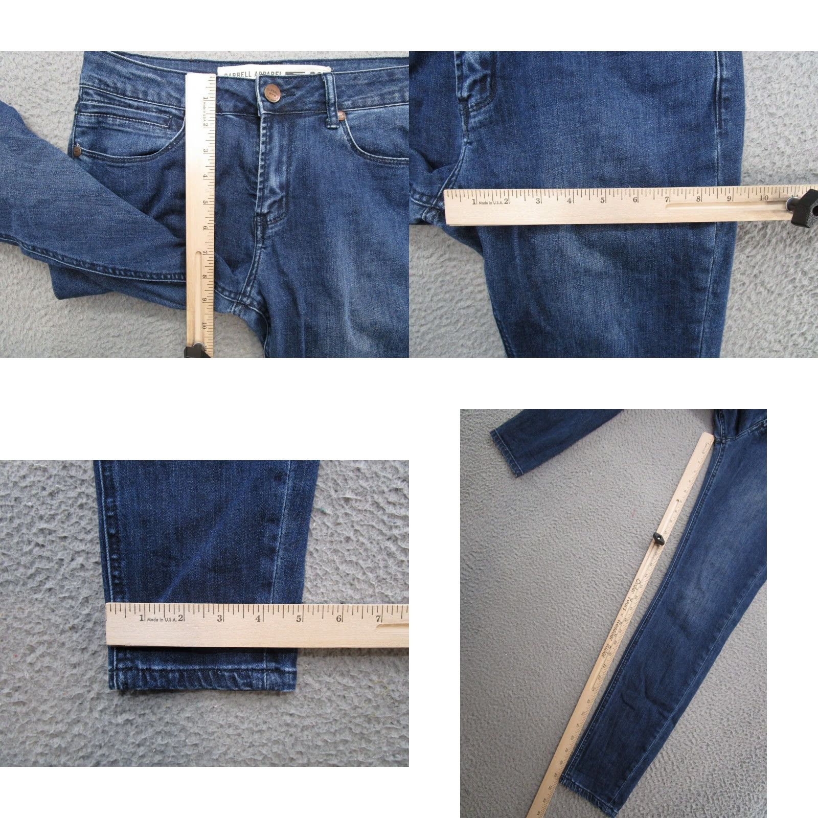 Vintage Barbell Jeans Men’s Blue Medium Wash Denim Skinny Stretch Jeans SZ 38x31 Size US 28 / EU 44 - 8 Thumbnail