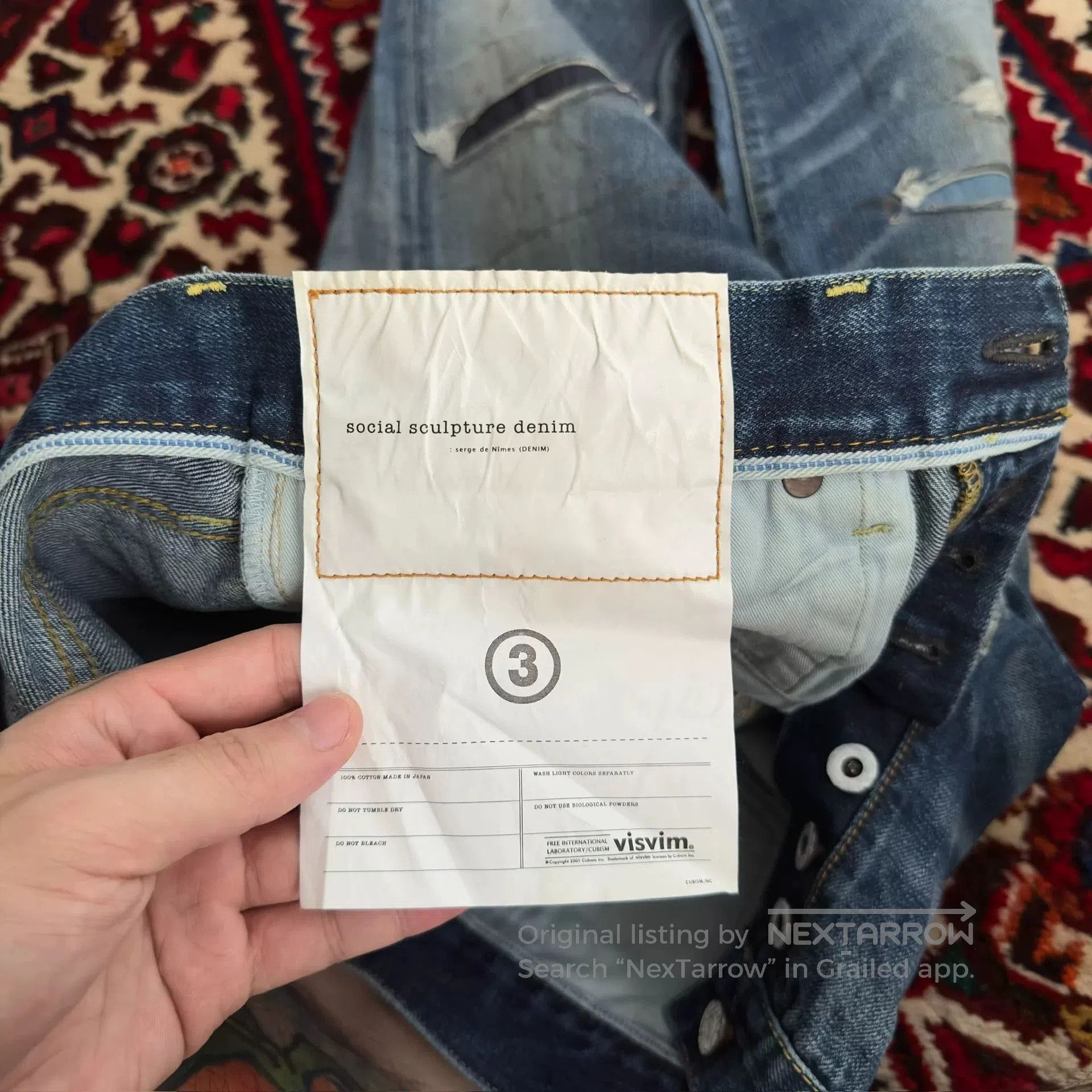 Visvim visvim dry8 distressed denim pants size 3. Size US 40 / EU 56 - 7 Thumbnail
