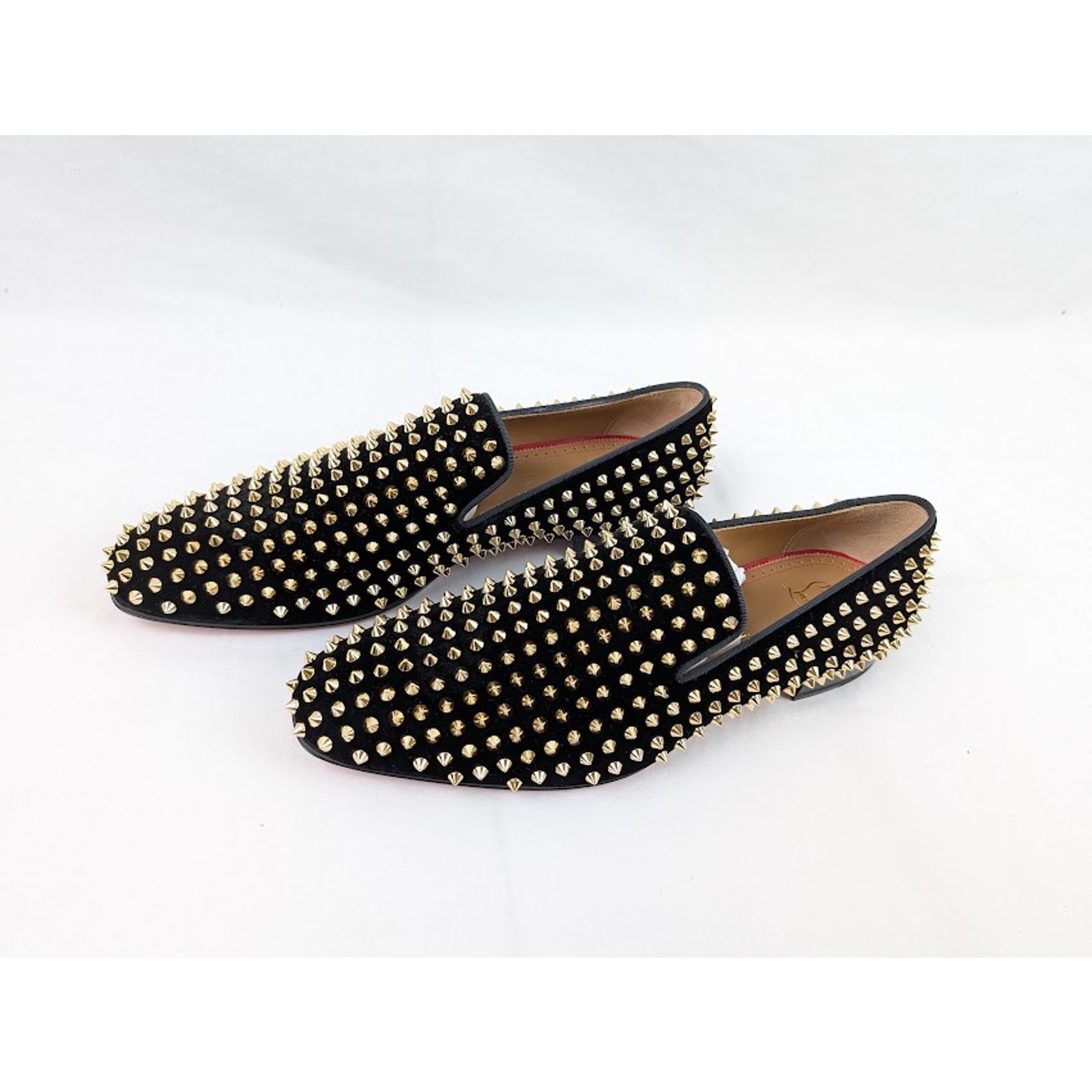 Christian Louboutin o1rshd1 Dandelion Spikes Flat Shoes in Black/Dorado Size US 9.5 / EU 42-43 - 11 Thumbnail